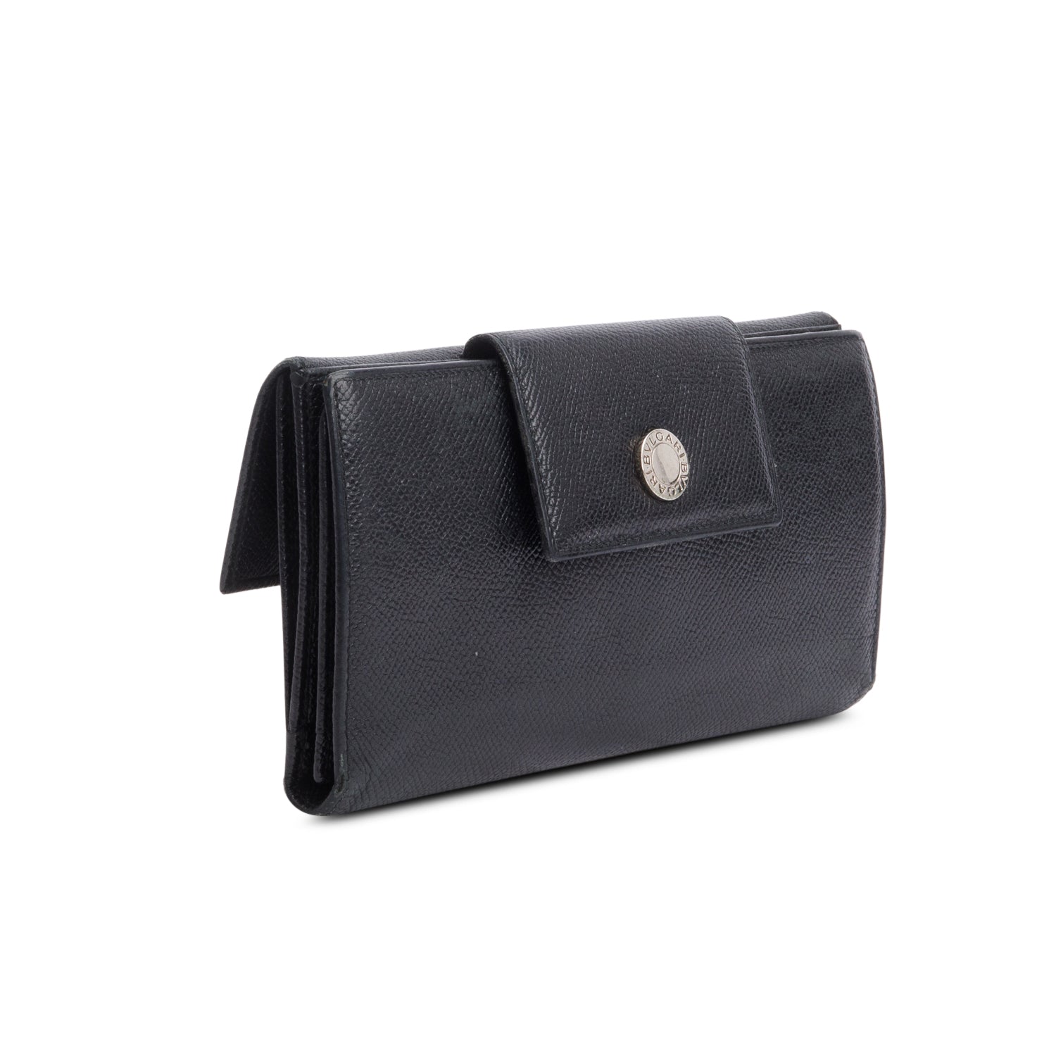 Bvlgari Black Leather Bi-Fold Wallet