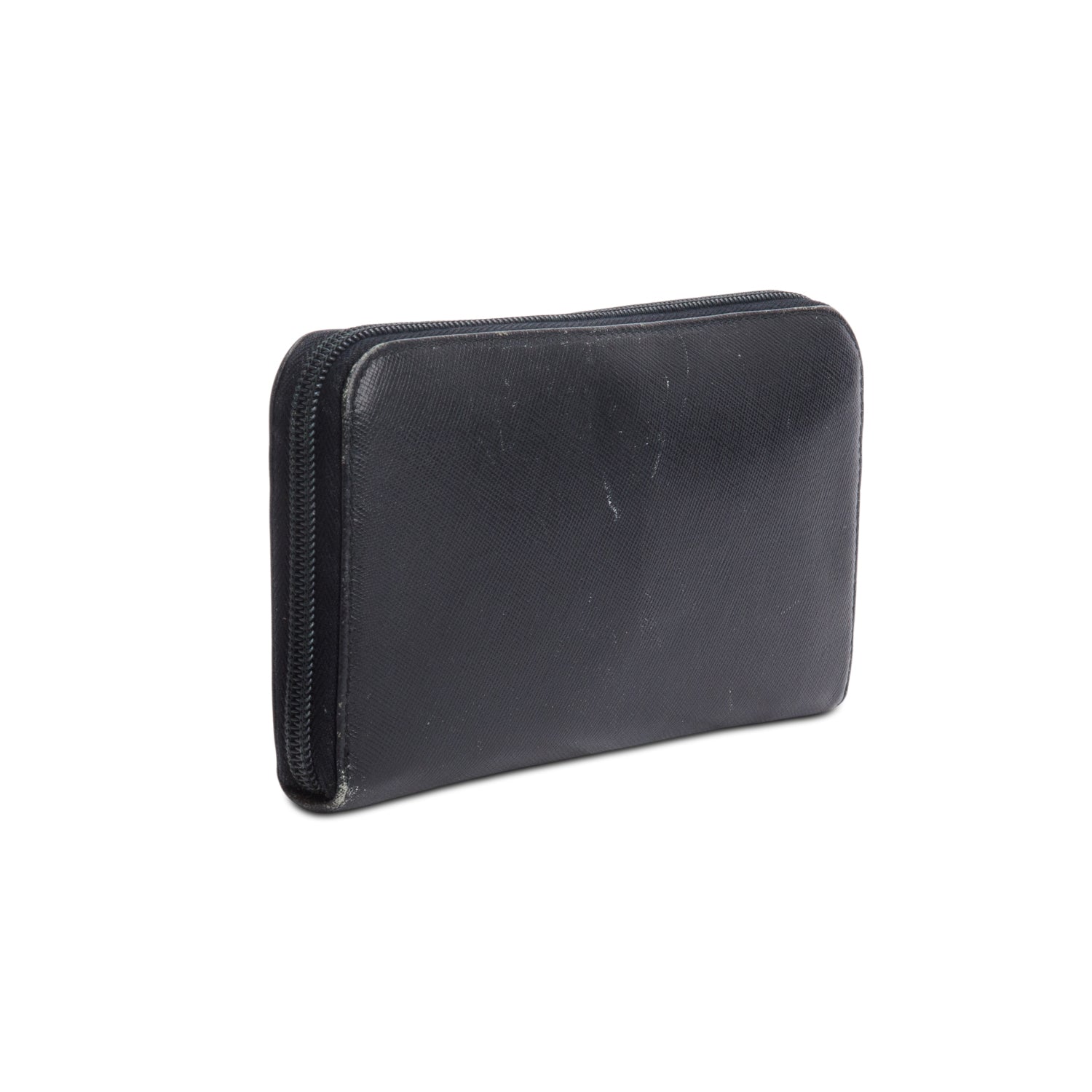 Prada Black Large Saffiano Leather Wallet