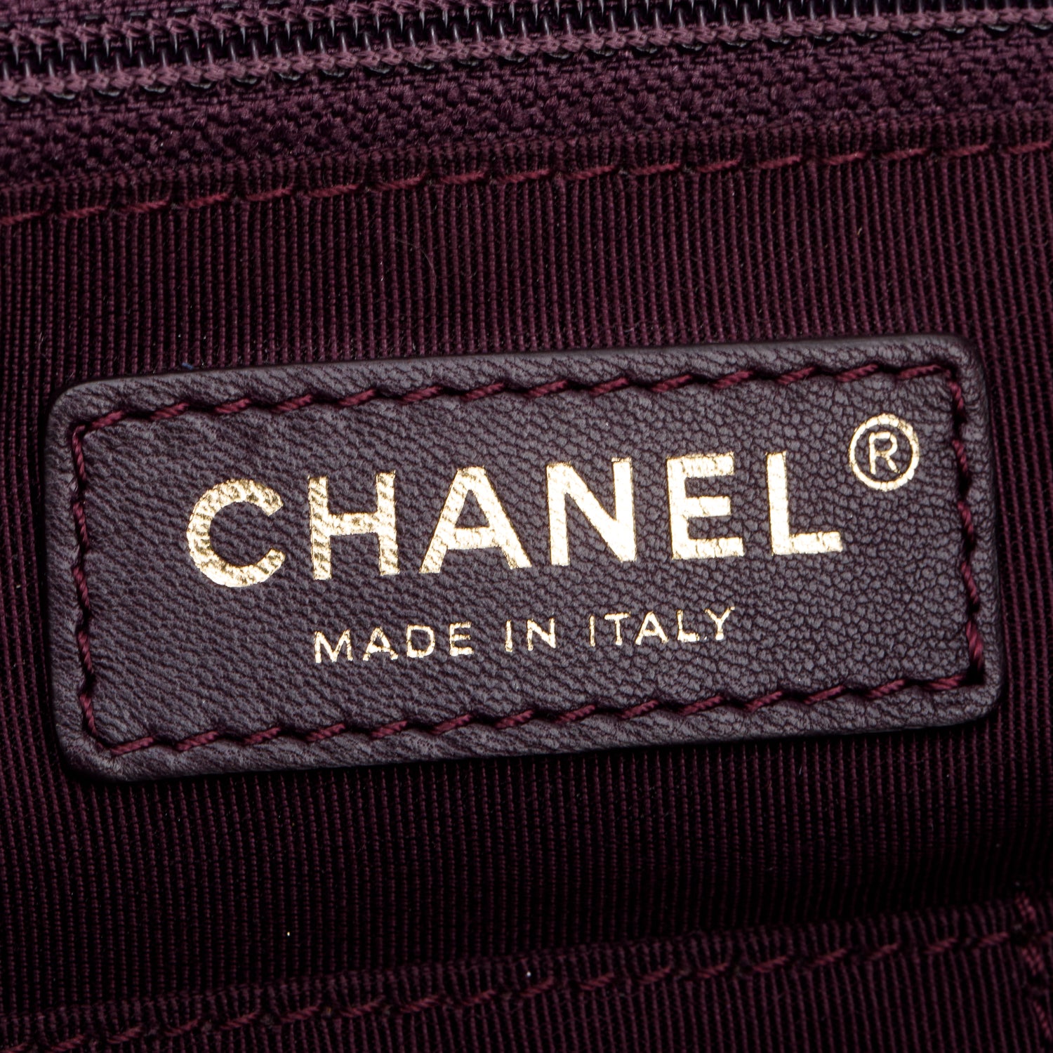 Chanel Purple Quilted Lambskin Drawstring Tote Bag