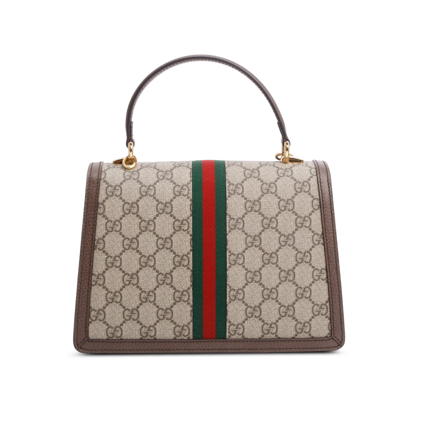 Gucci 2022 GG Supreme Ophidia Medium Top Handle Bag w/ Strap & Receipt