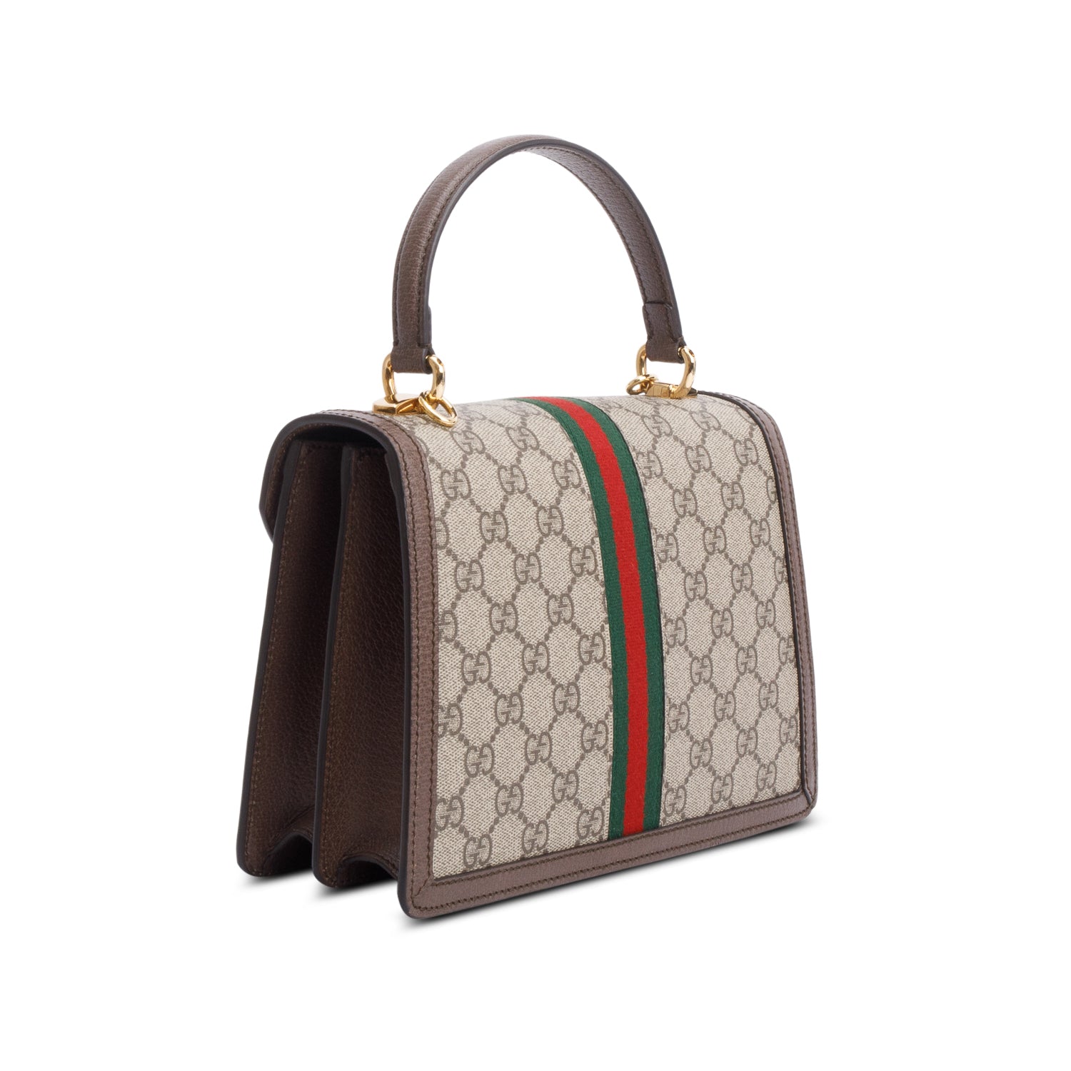 Gucci 2022 GG Supreme Ophidia Medium Top Handle Bag w/ Strap & Receipt