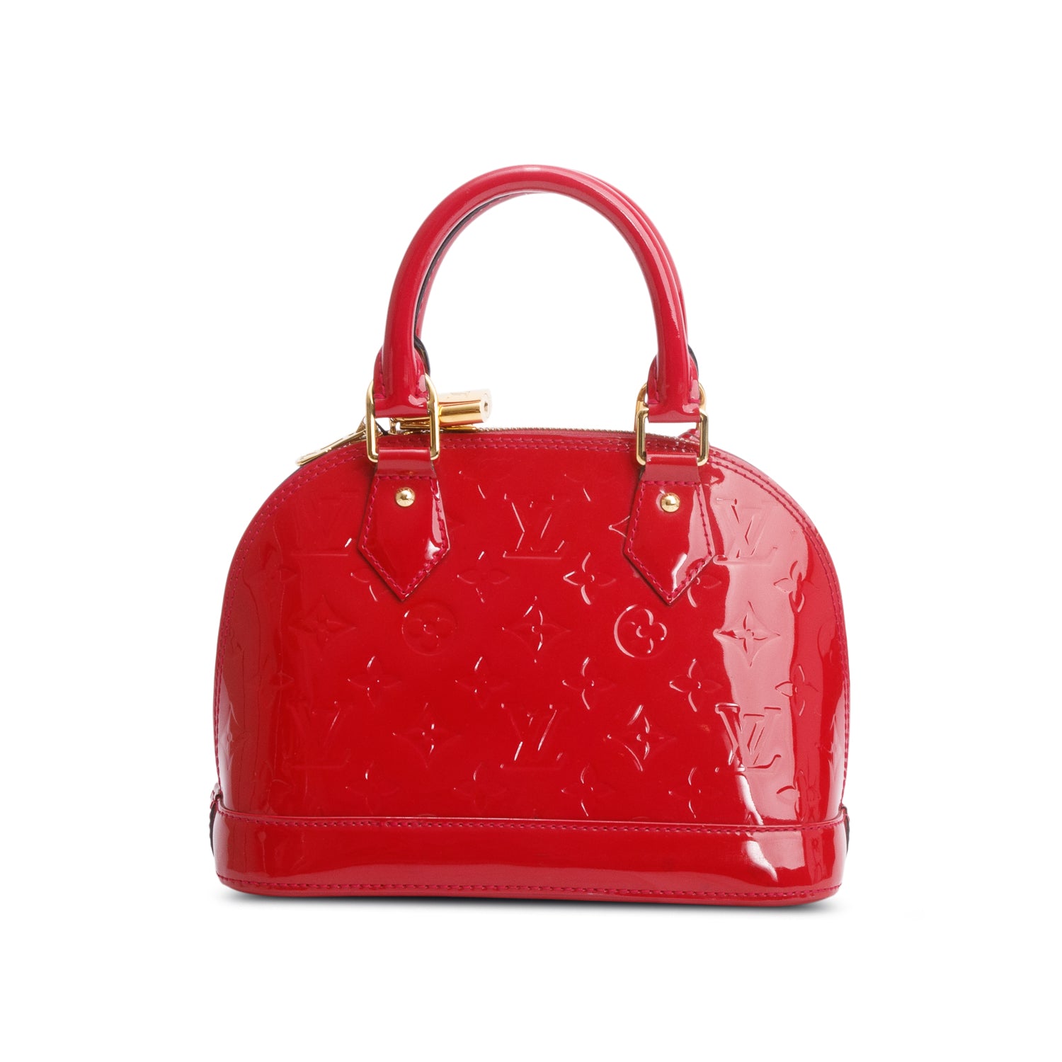 Louis Vuitton Red Vernis Alma BB w/ Strap