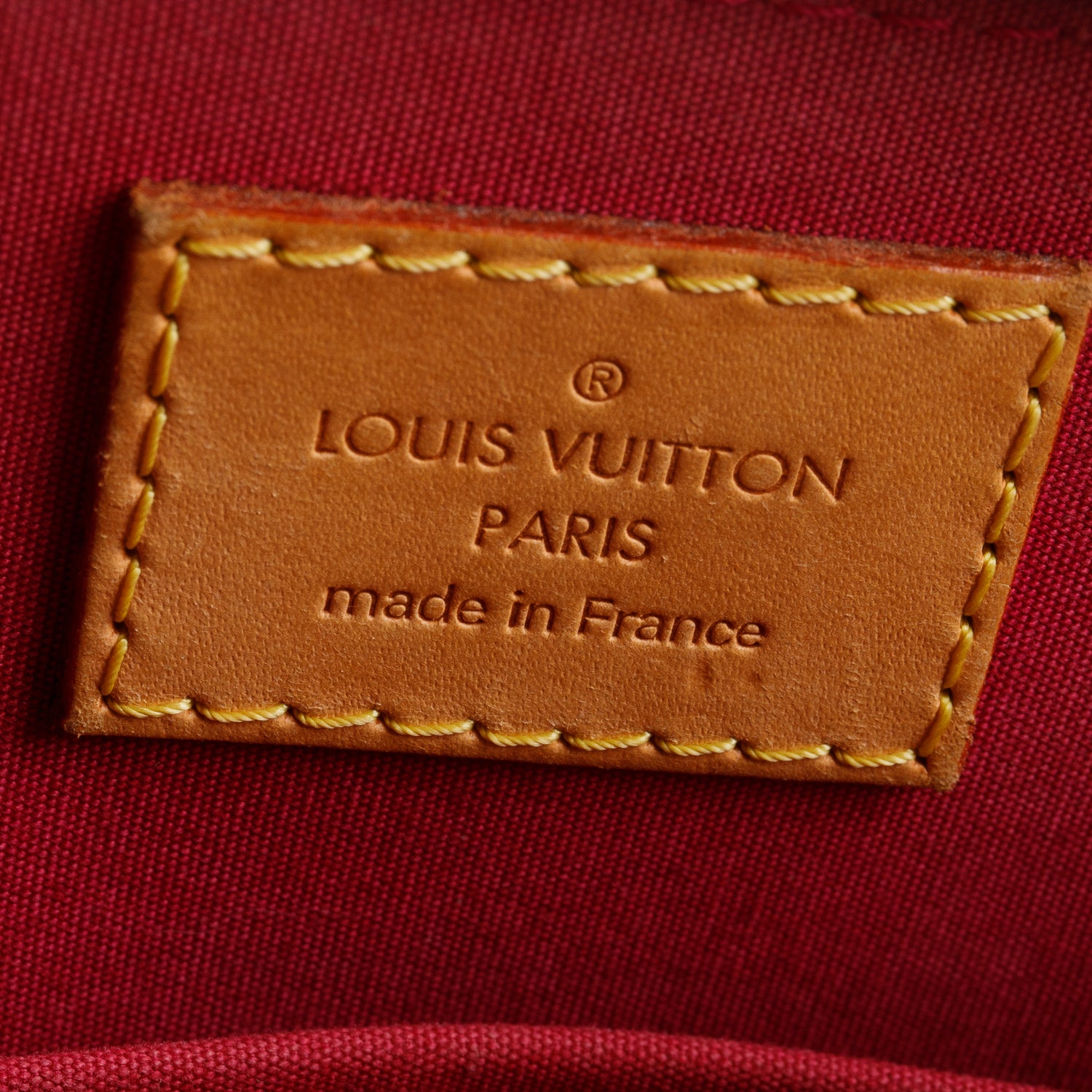 Louis Vuitton Red Vernis Alma BB w/ Strap