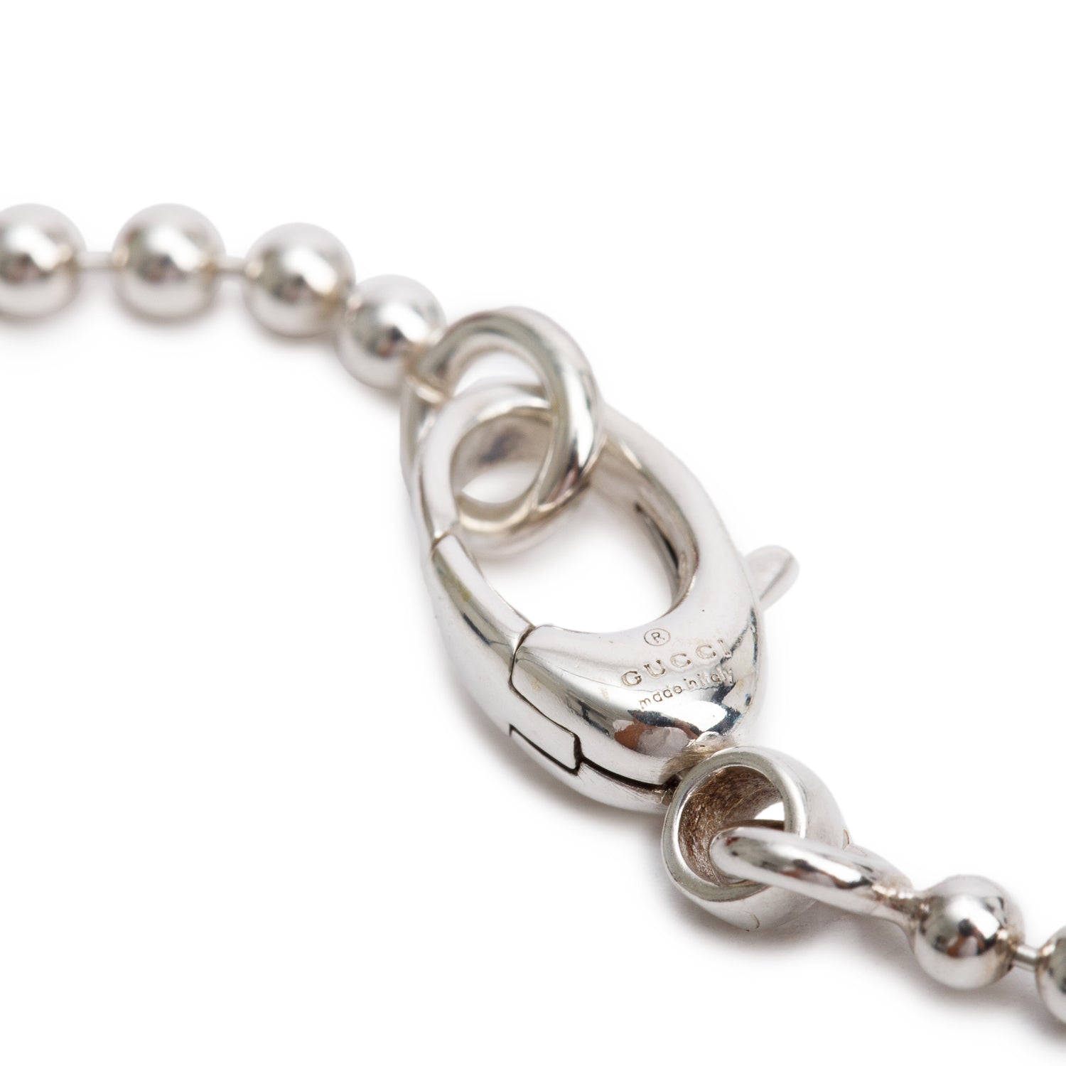 Gucci Sterling Silver Love Britt GG Heart Pendant Necklace