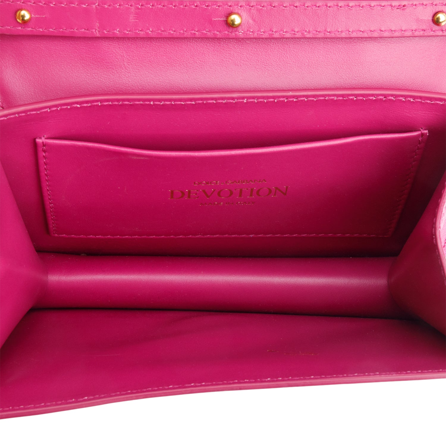 Dolce & Gabbana Pink Glitter Lizzard Small Devotion Top Handle Bag w/ Box, Chain & Authenticity Card