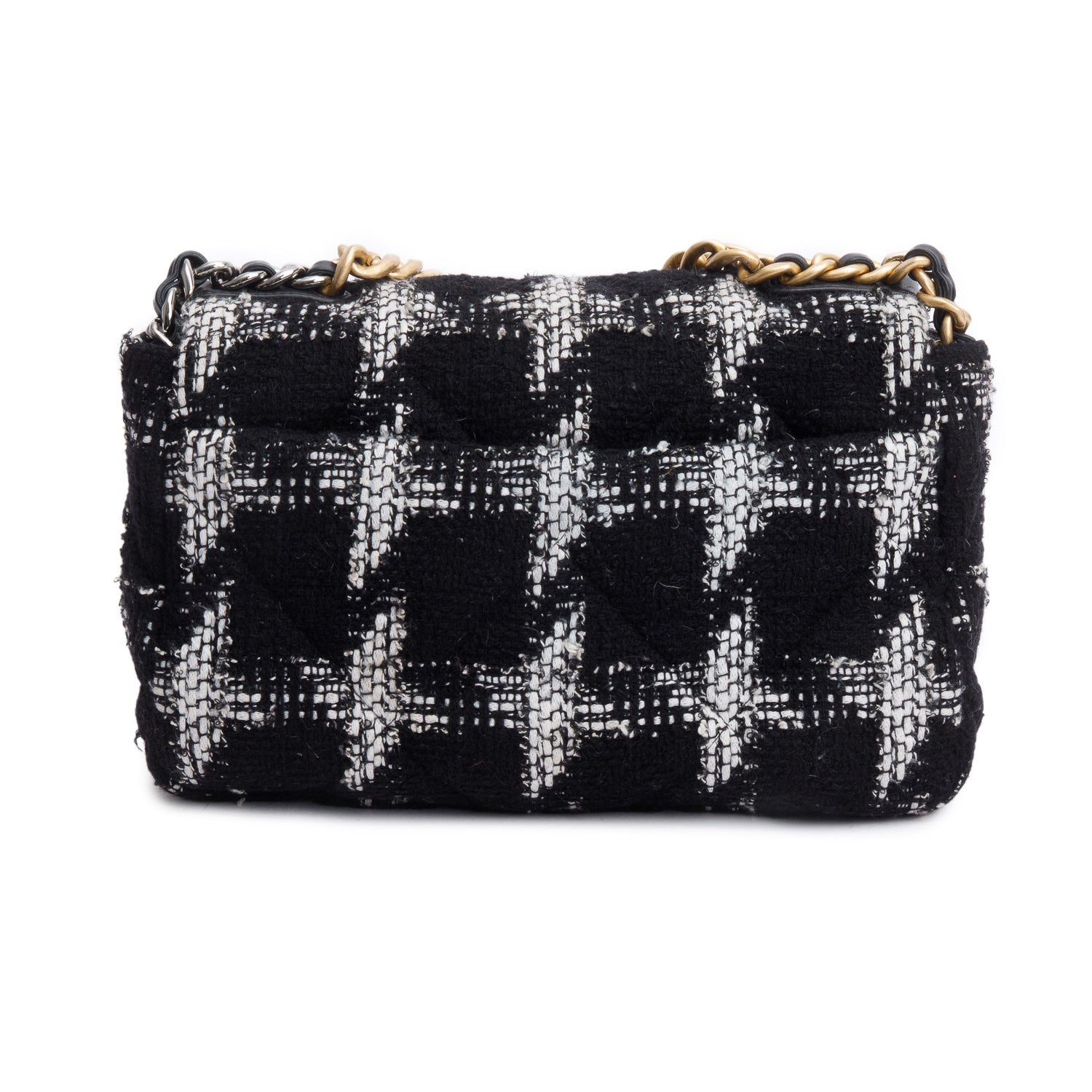 Chanel 2020 Tweed Quilted Medium 19 Flap Bag w/ Box & Authenticity Card