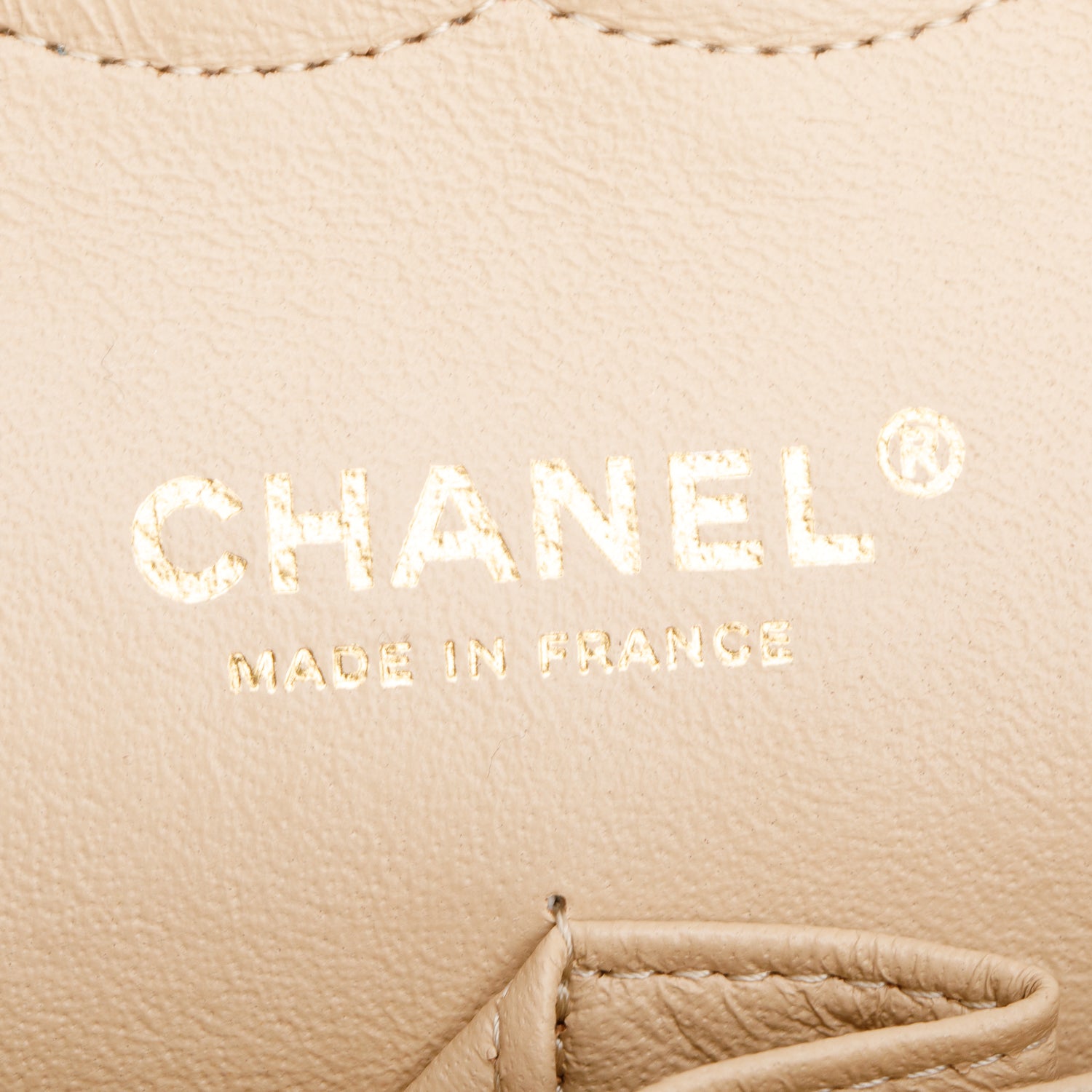 Chanel Beige Quilted Caviar Double Flap Bag