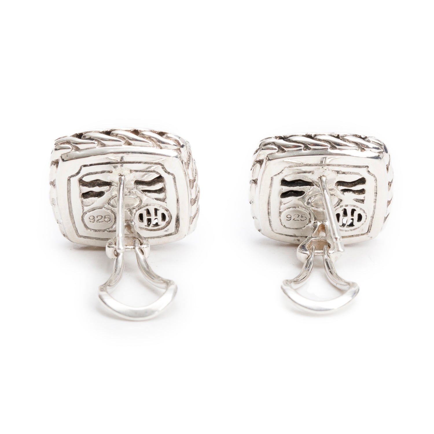 John Hardy Sterling Silver Palu Classic Chain Hammered Earrings