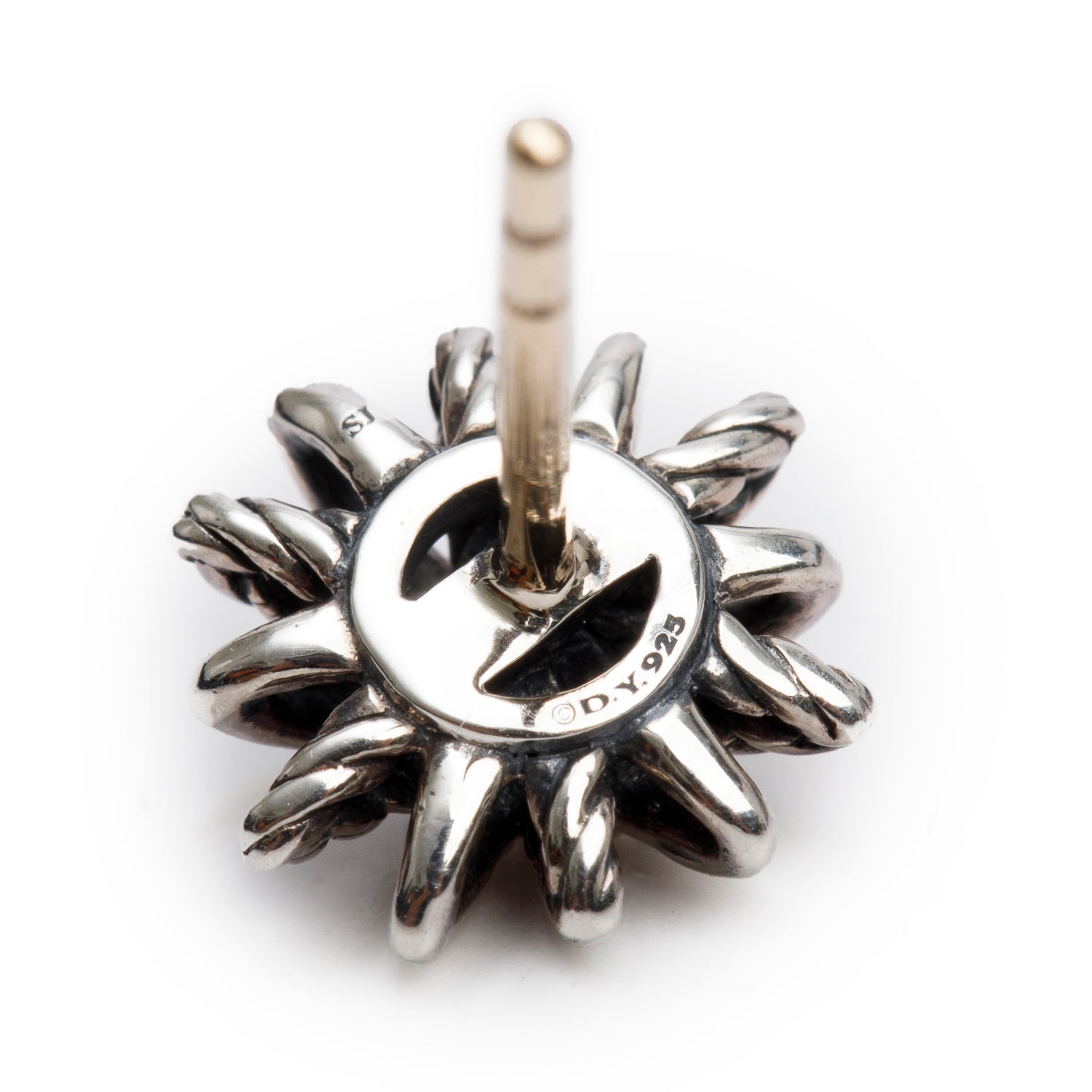 David Yurman Sterling Silver Diamond Starburst Stud Earrings, 9 MM