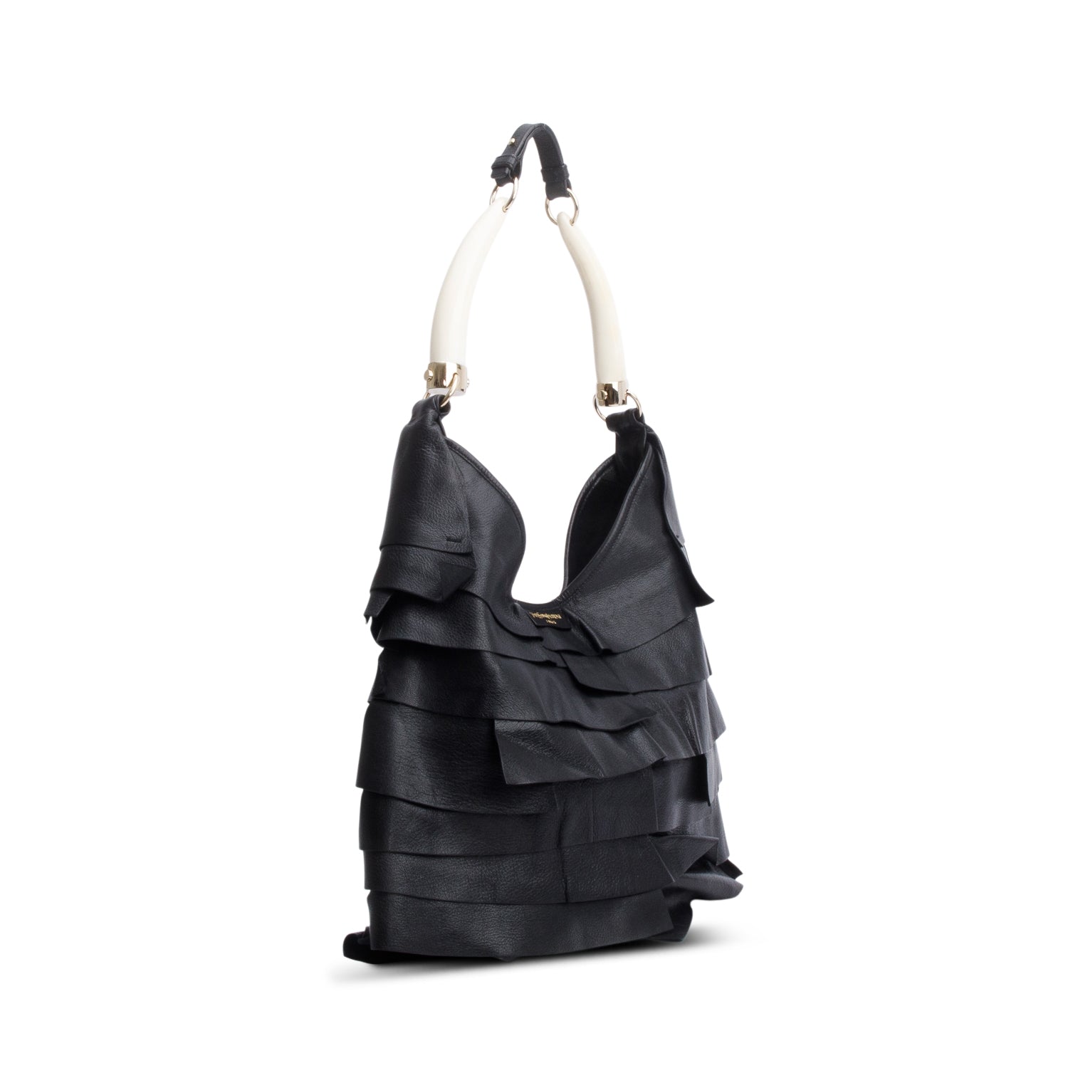 Saint Laurent Black Leather Large St. Tropez Tote