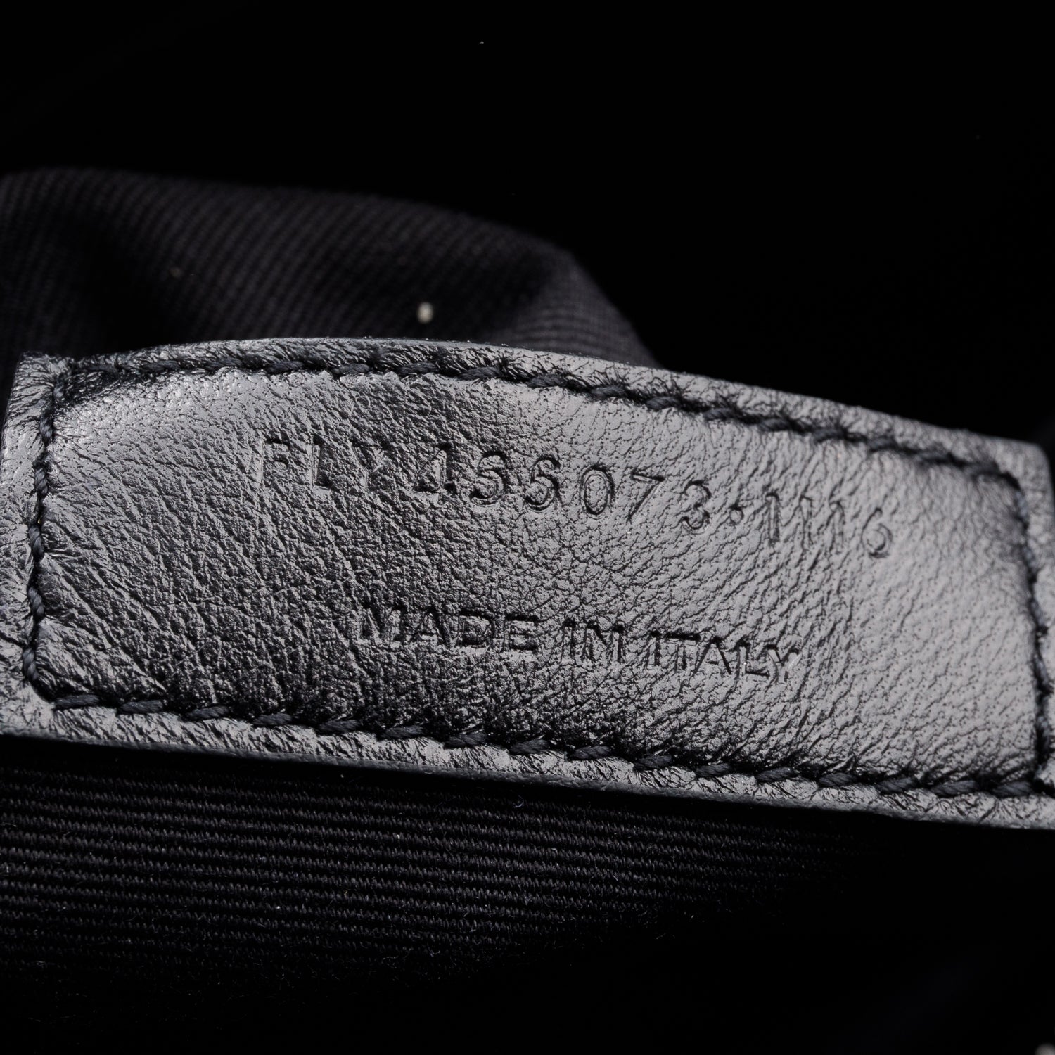 Saint Laurent Black Croc Embossed Zip Messenger Bag