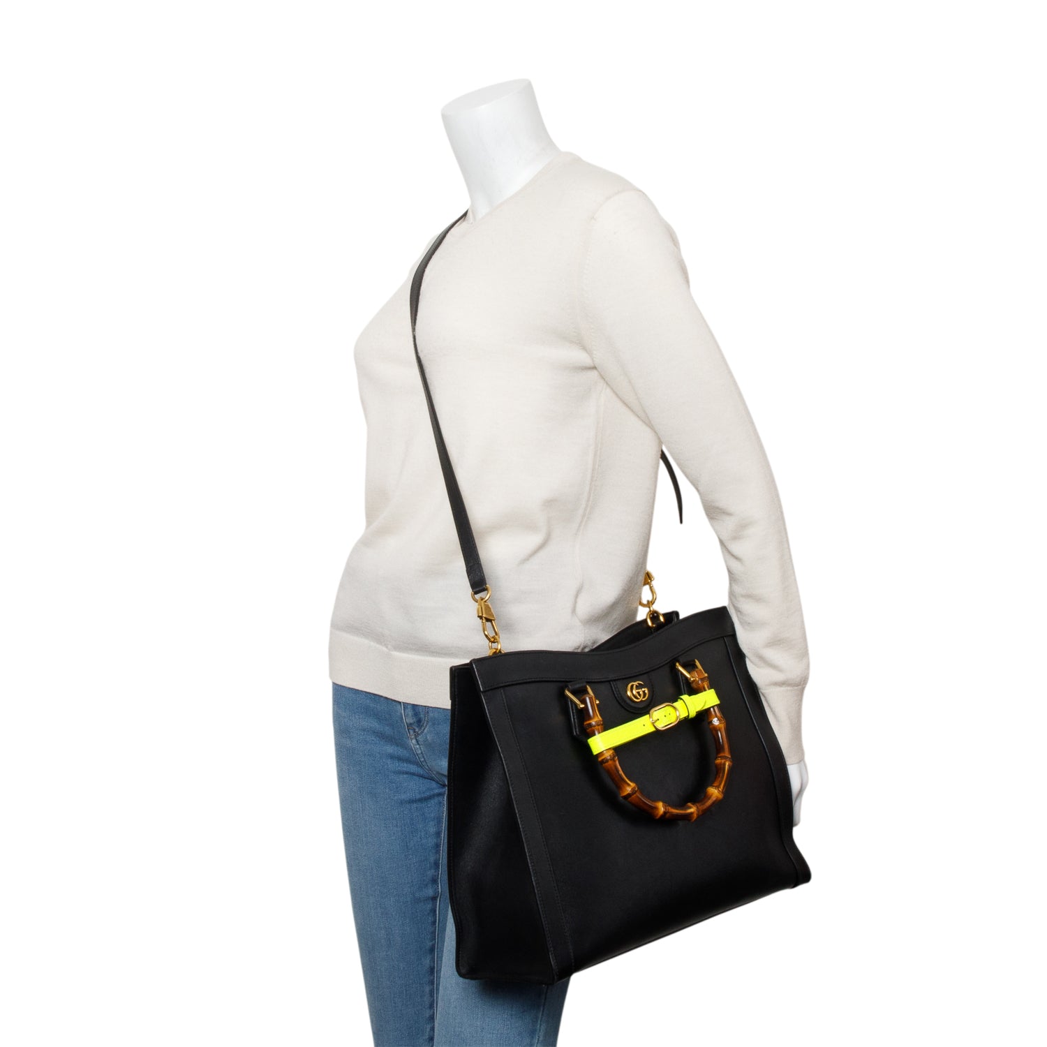 Gucci Black Calfskin Large Diana Tote w/ Box & Receipt