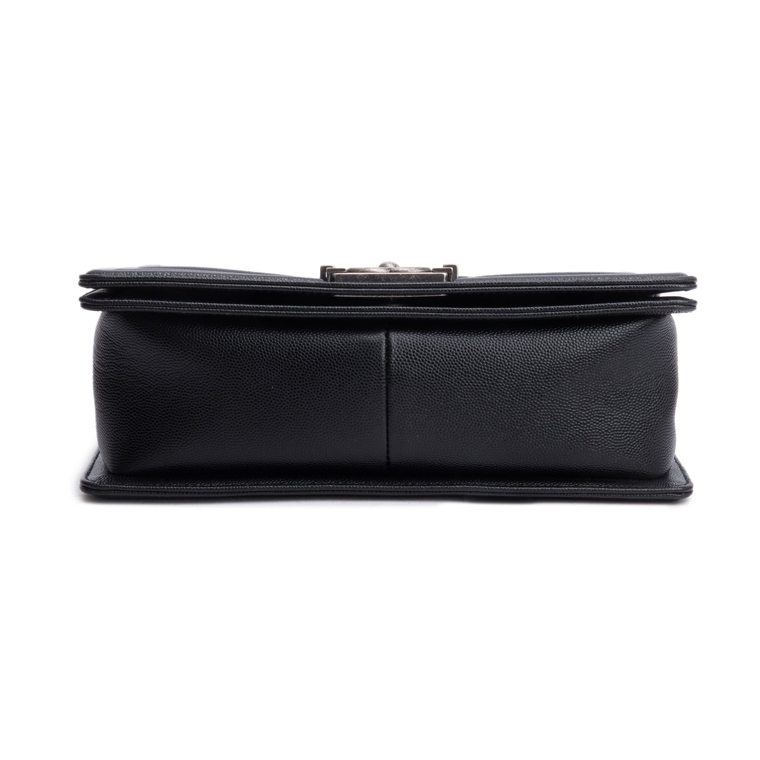 Chanel Black Caviar Quilted Medium Boy Bag w/ Box