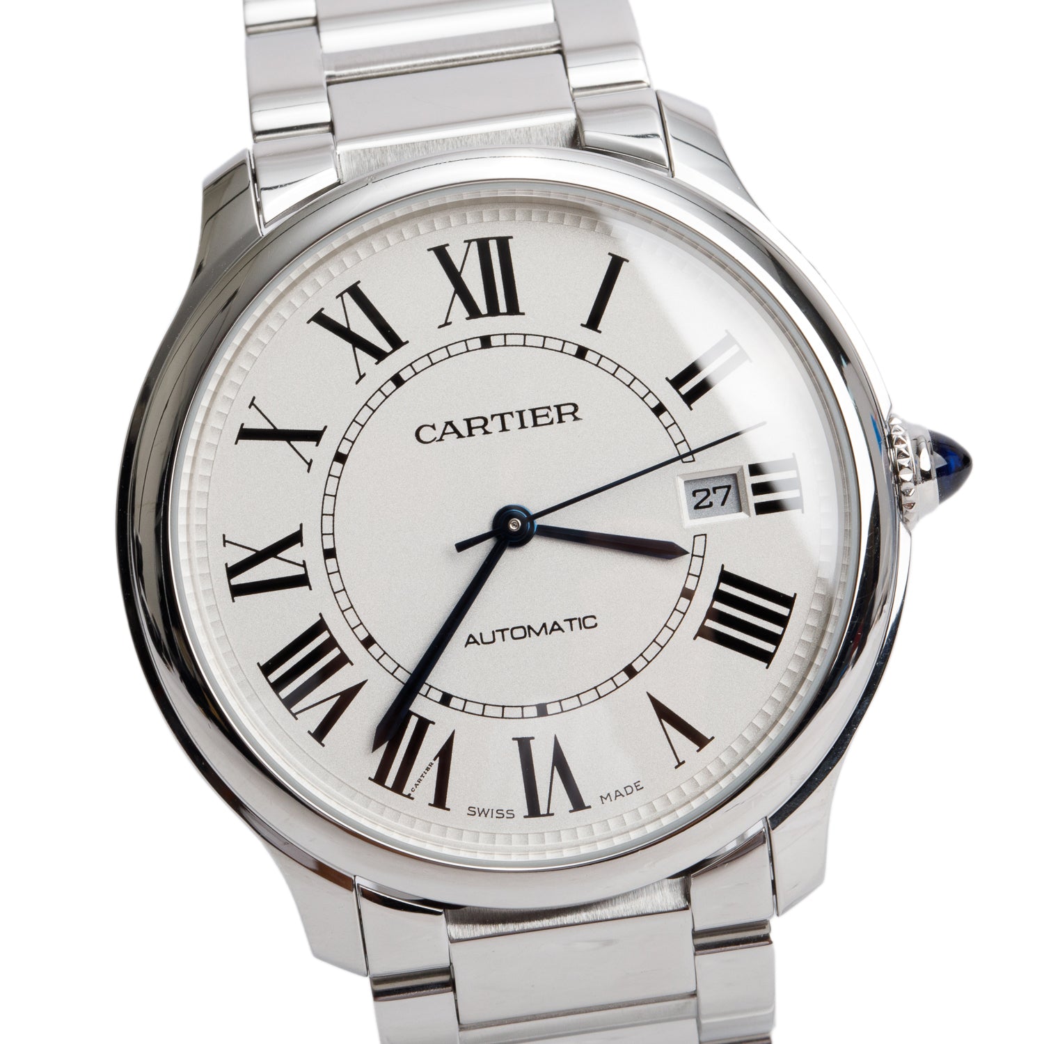 Cartier Stainless Steel Ronde Must de Cartier 40 MM Automatic Watch 4440 w/ Box & Papers