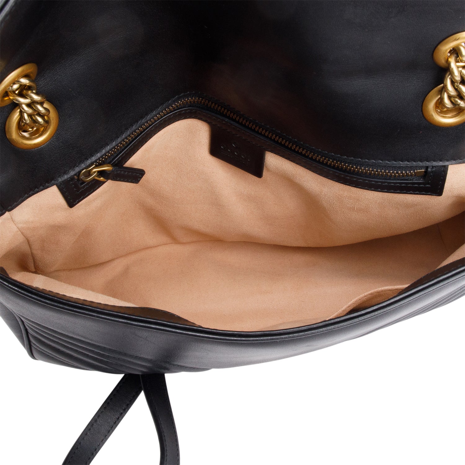 Gucci Black Leather Marmont Large Shoulder Bag