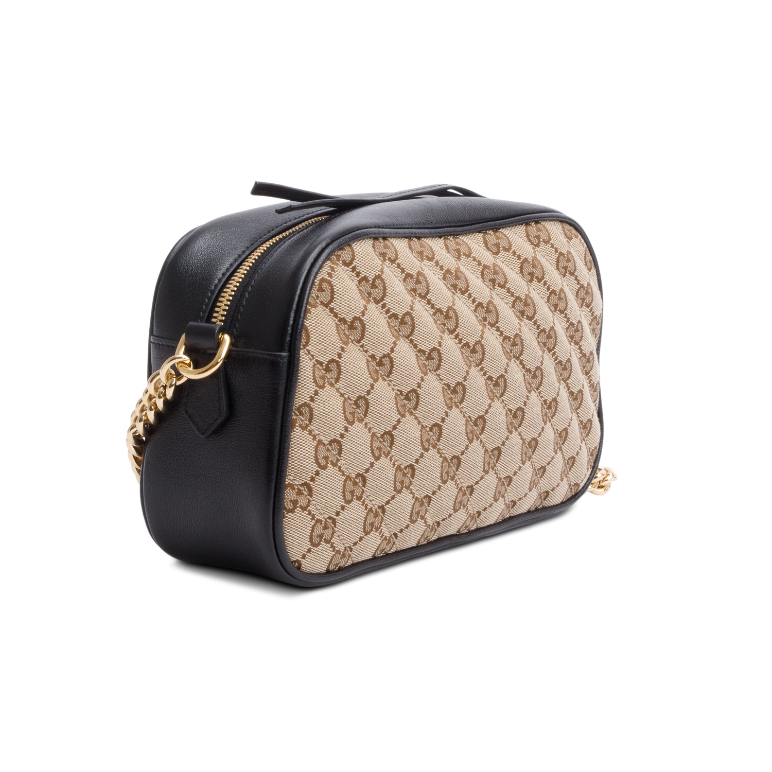 Gucci 2022 Monogram Matelasse Small GG Marmont Chain Shoulder Bag w/ Receipt