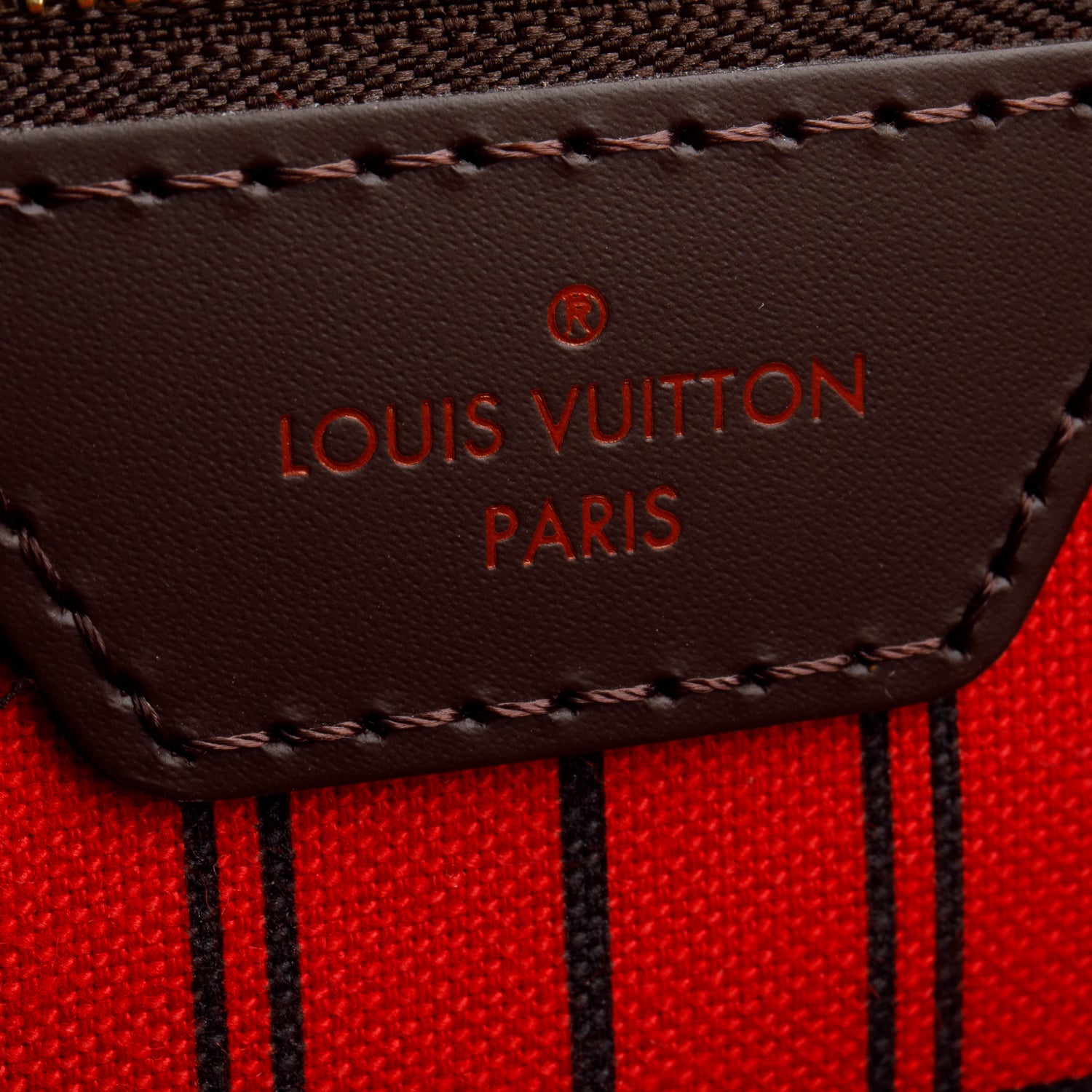 Louis Vuitton Damier Ebene Neverfull MM w/ Pouch & Box