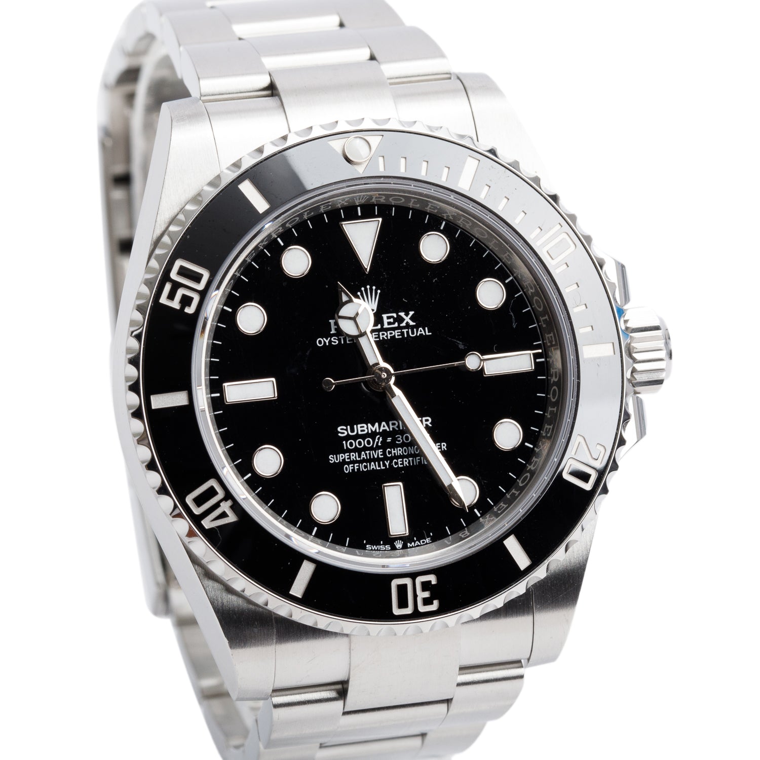 Rolex 2021 Stainless Steel Submariner (No Date) 41 MM Automatic Watch 124060 w/ Box & Papers