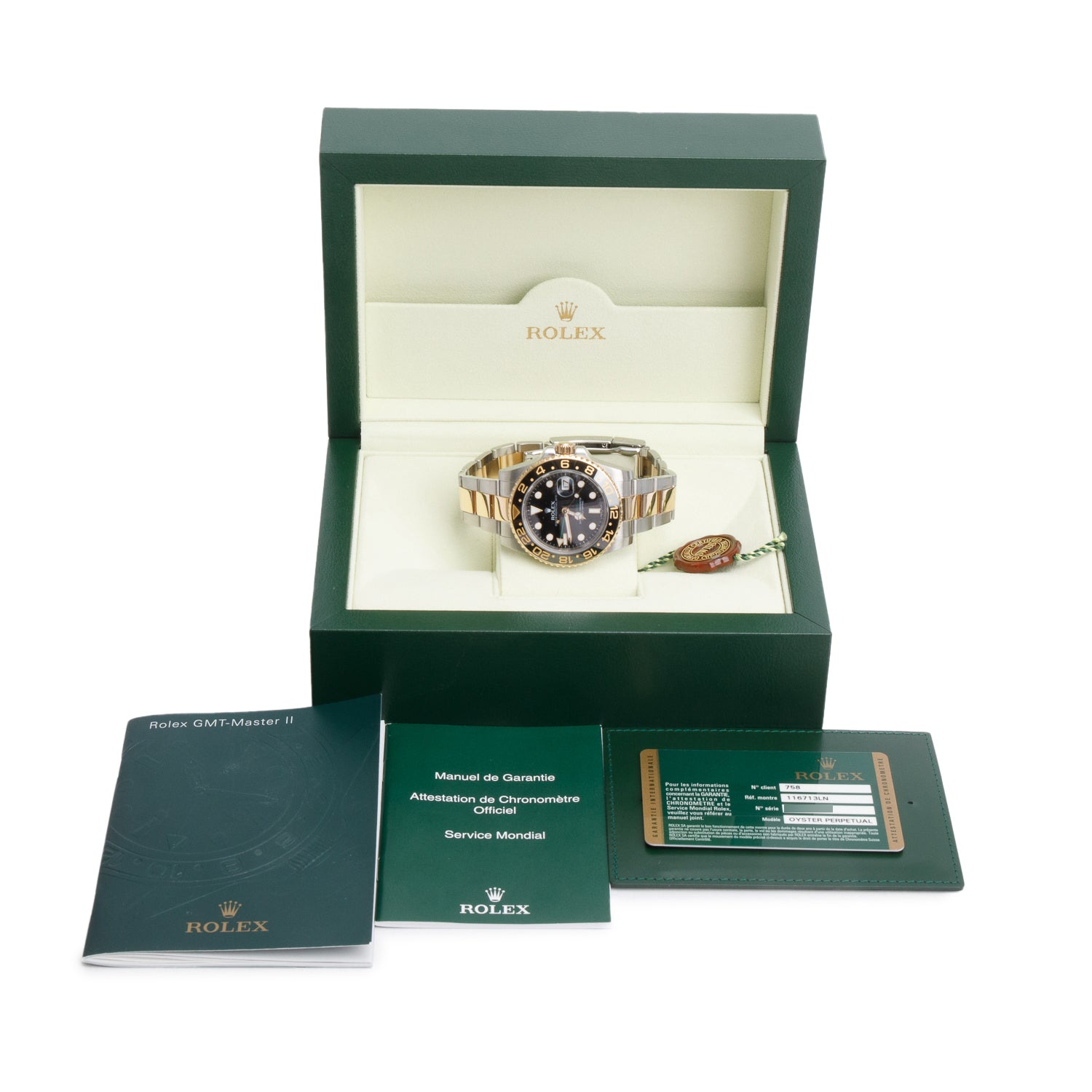 Rolex Stainless Steel & 18k Yellow Gold GMT-Master II 40 MM Automatic Watch 116713LN w/ Box & Papers