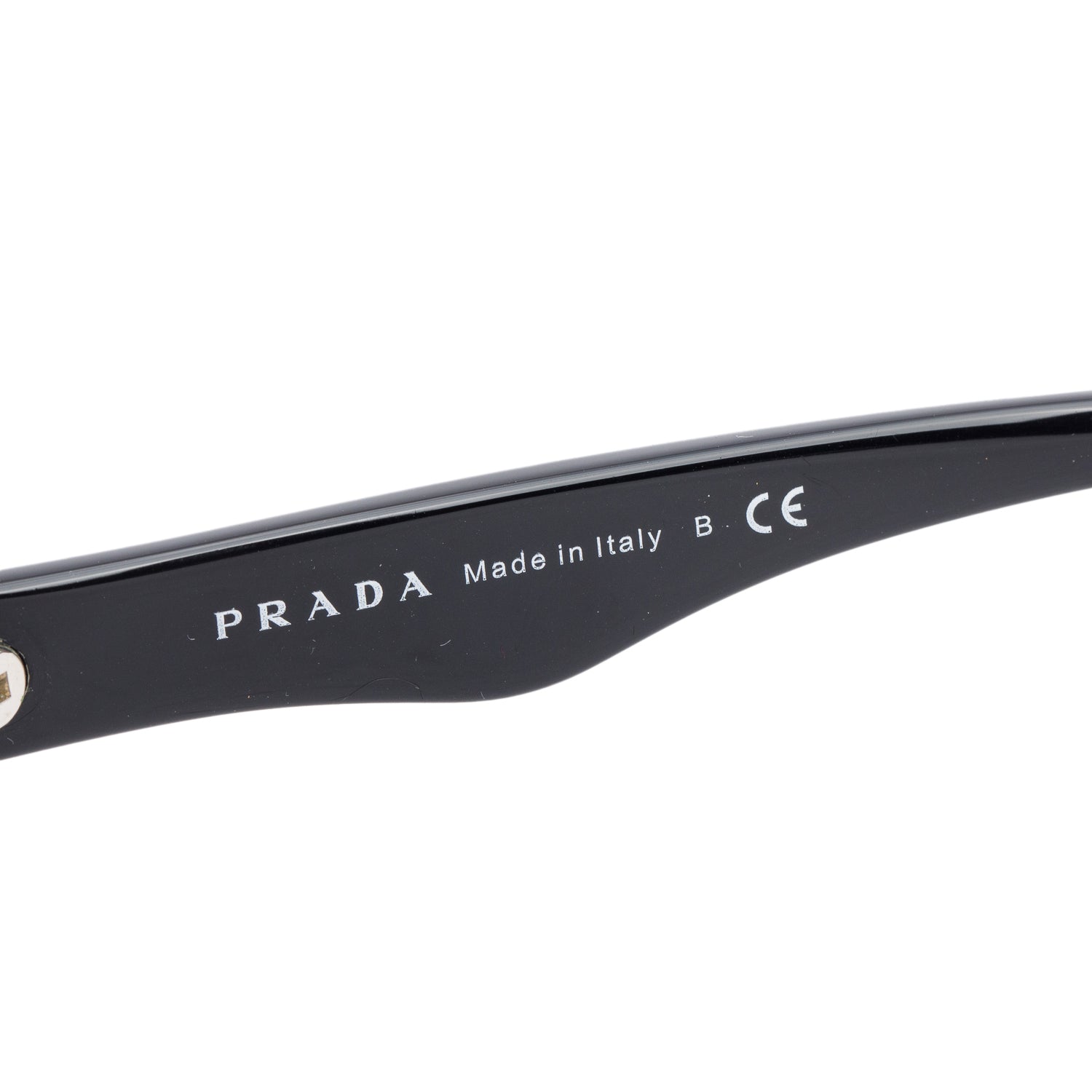 Prada SPR28N Black Acetate Baroque Cat-Eye Sunglasses w/ Case
