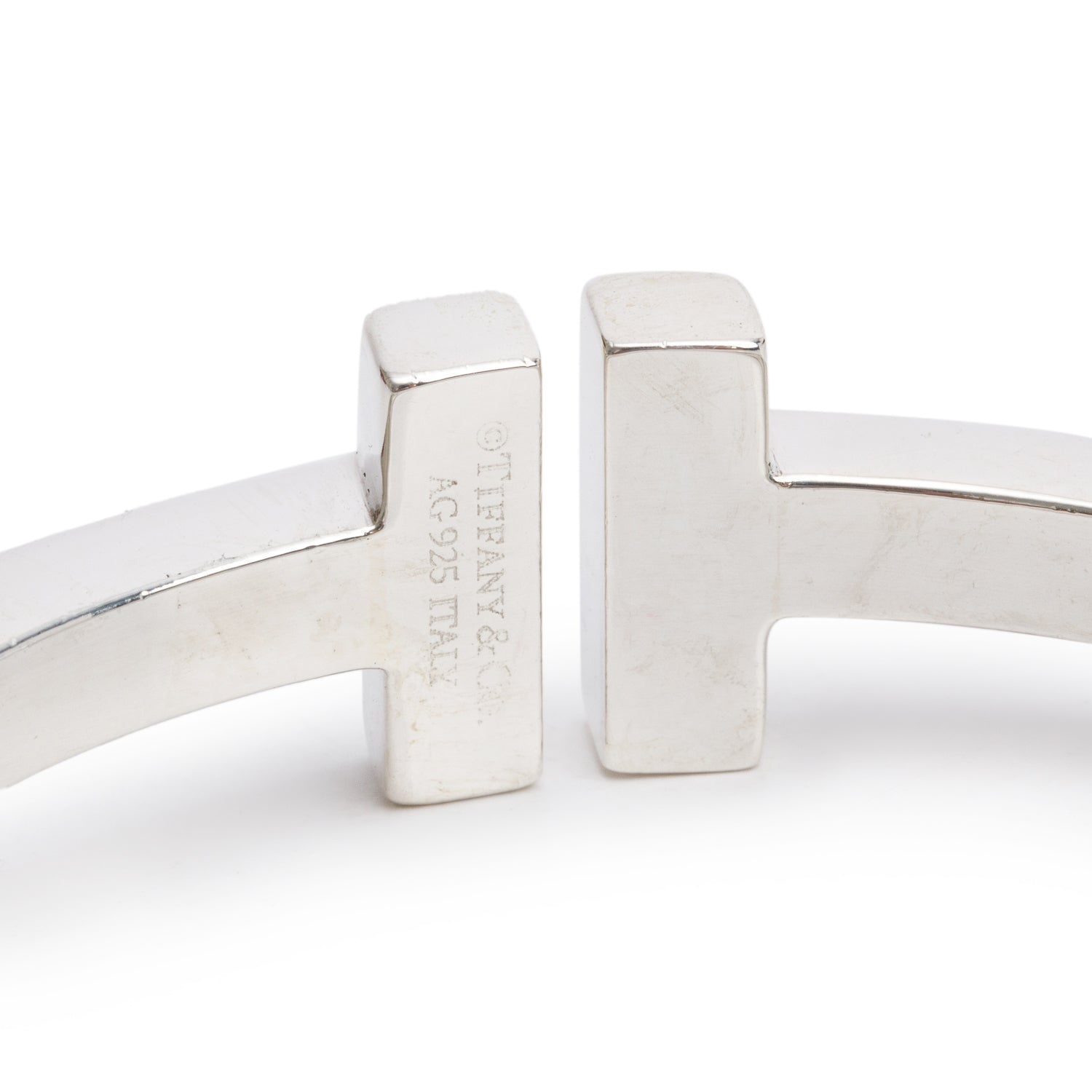 Tiffany & Co. Sterling Silver T Square Bracelet w/ Receipt