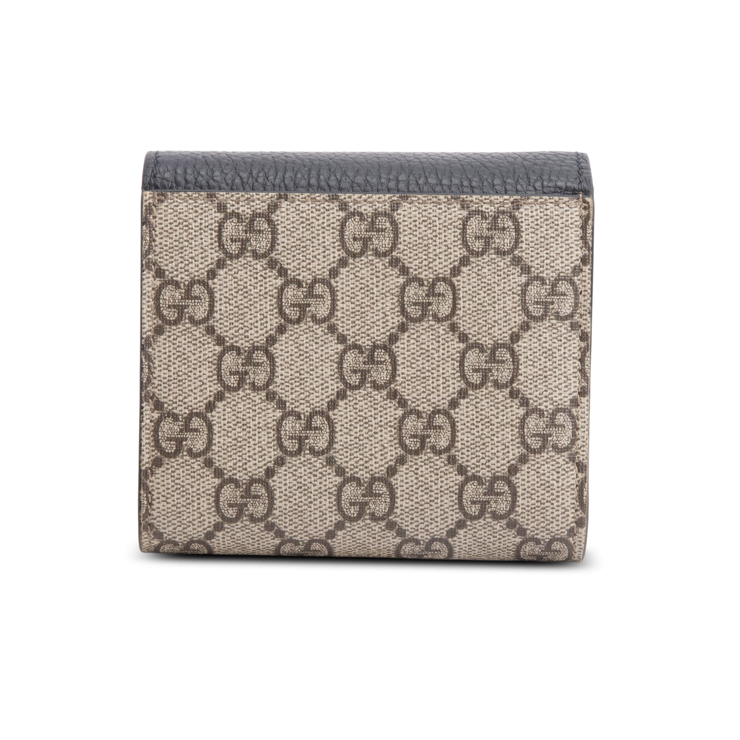 Gucci GG Supreme Canvas & Black Leather GG Marmont Wallet w/ Box