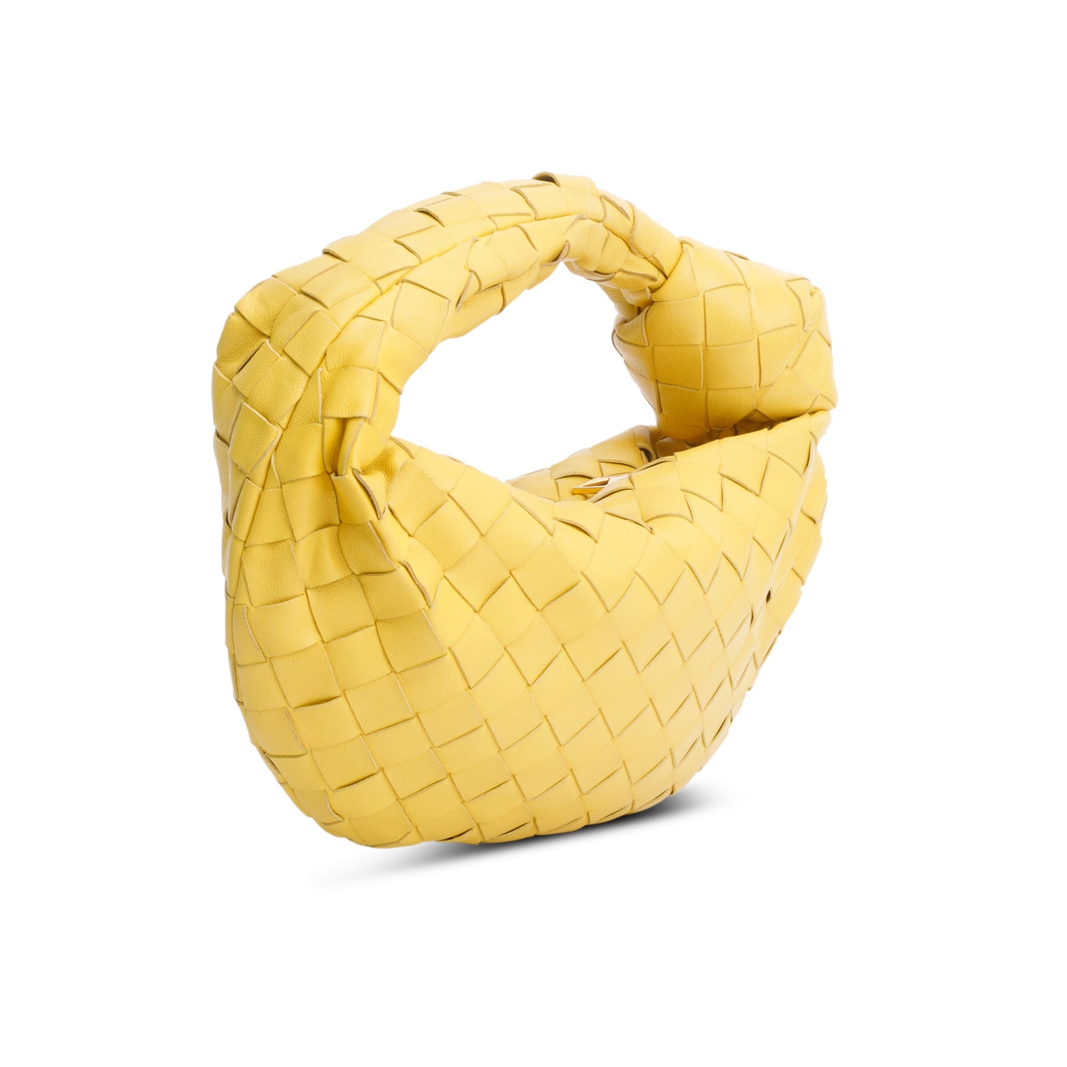 Bottega Veneta Yellow Intrecciato Leather Mini Jodie Bag w/ Box