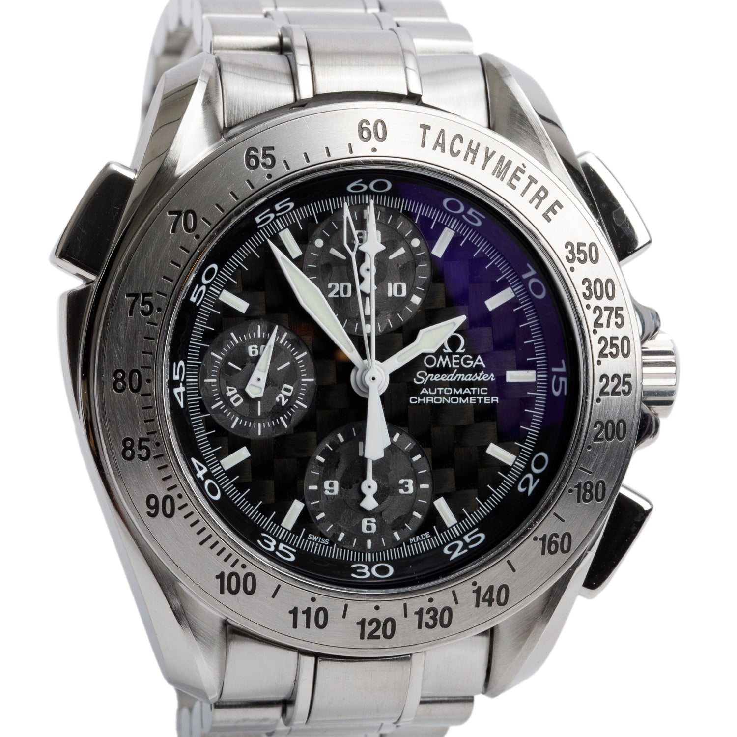 Omega Stainless Steel Speedmaster Split Seconds Rattrapante 42 MM Automatic Chronograph Watch Black Dial w/ Box