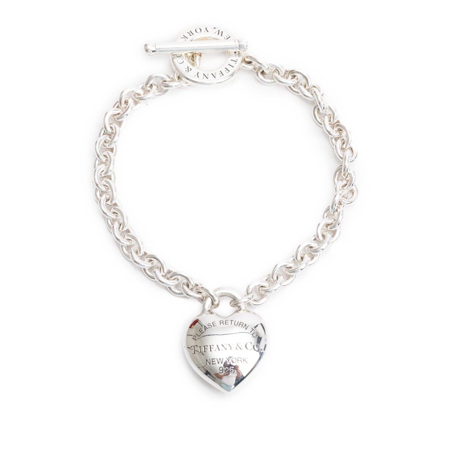 Tiffany & Co. Sterling Silver Return to Tiffany Full Heart Toggle Bracelet
