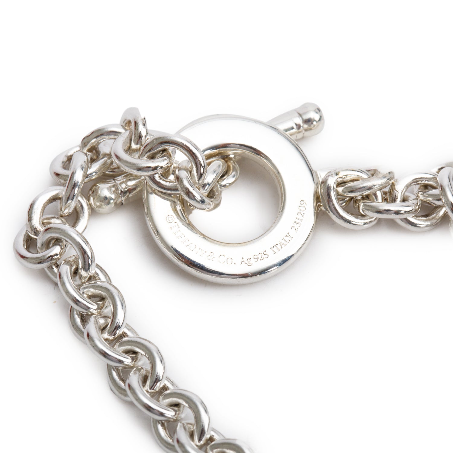 Tiffany & Co. Sterling Silver Return to Tiffany Full Heart Toggle Bracelet