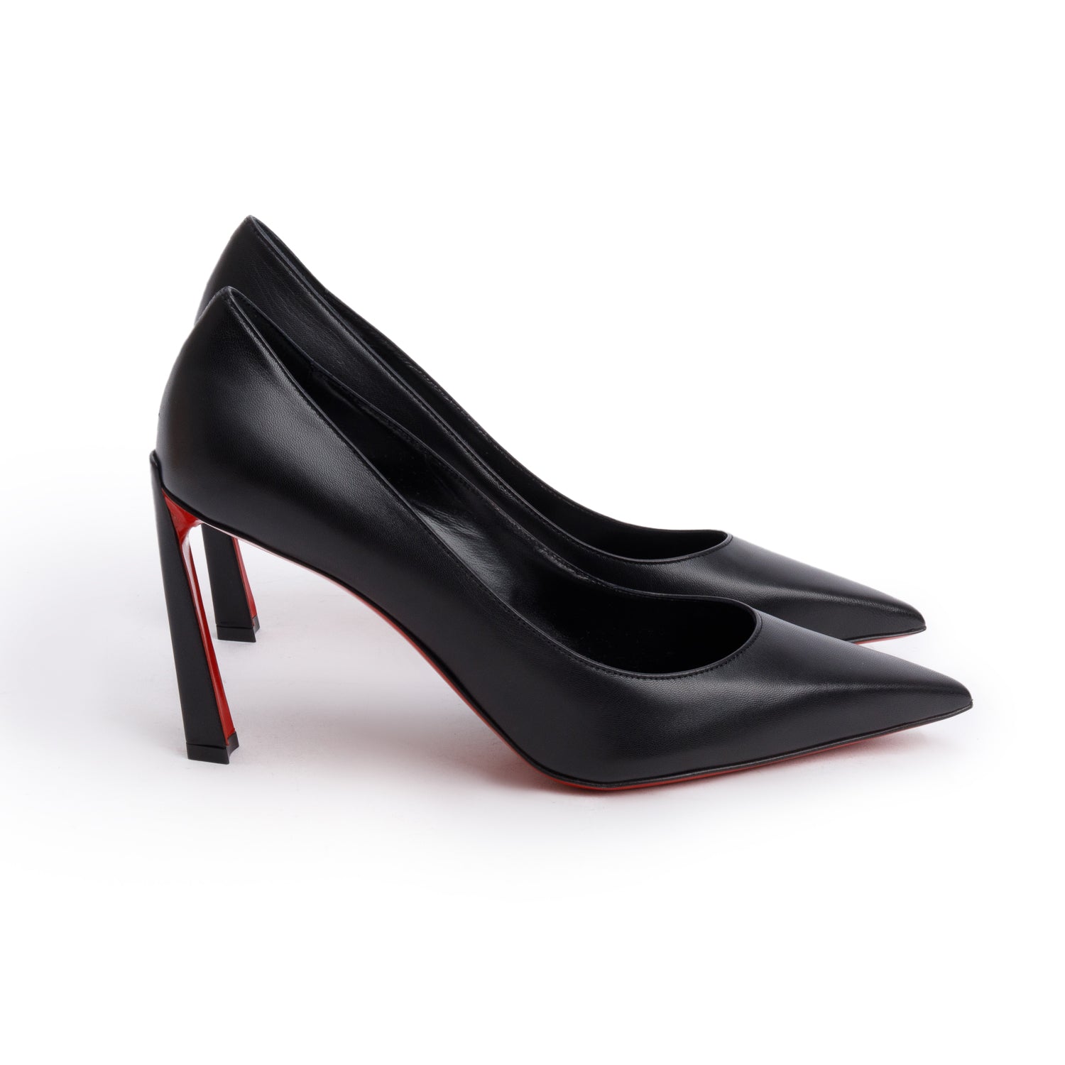 Christian Louboutin Black Leather Condora 85 Pumps, Size 39 w/ Box