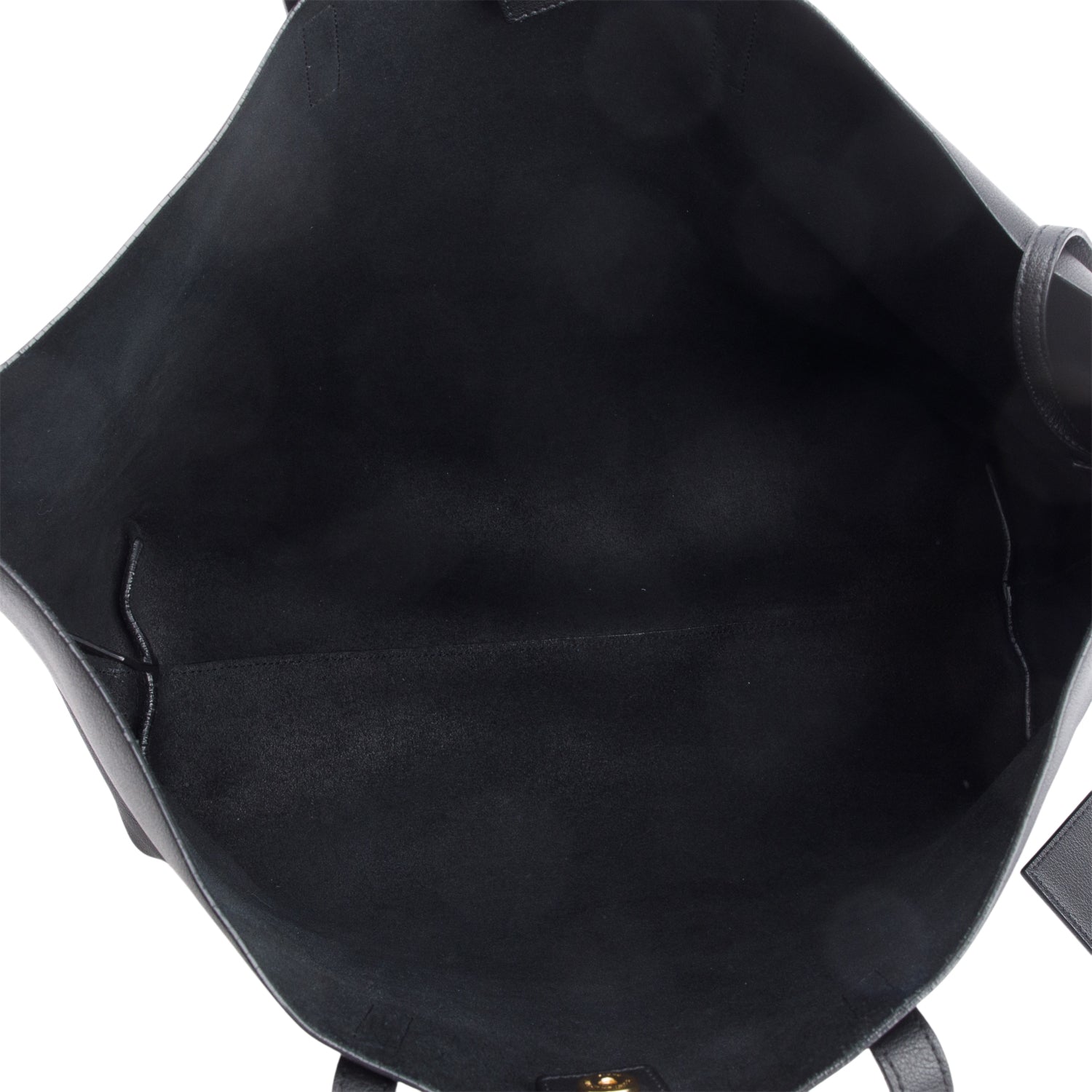 Saint Laurent Black Leather E/W Shopping Tote w/ Pouch