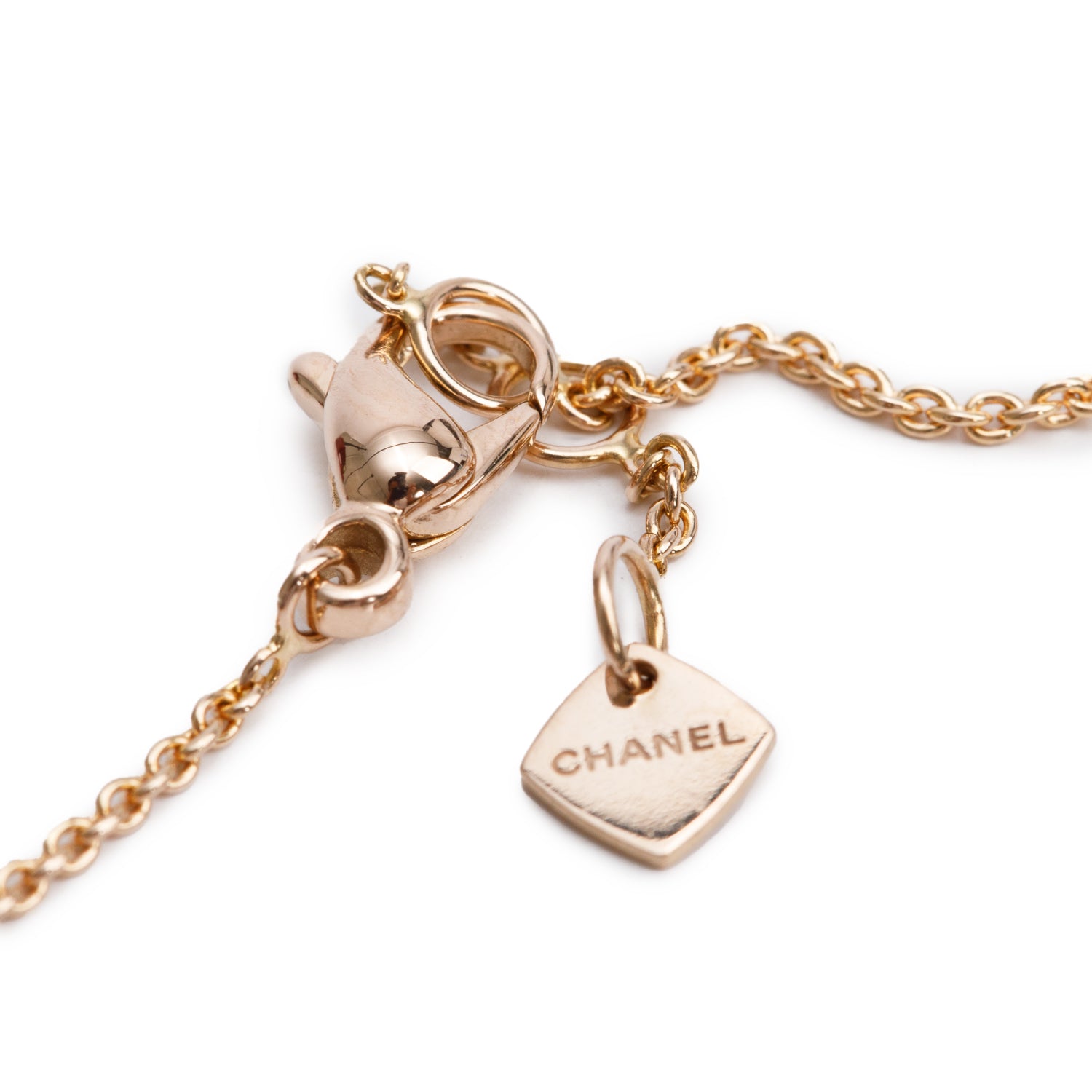 Chanel 18k Rose Gold Ruby Coco Bracelet w/ Box