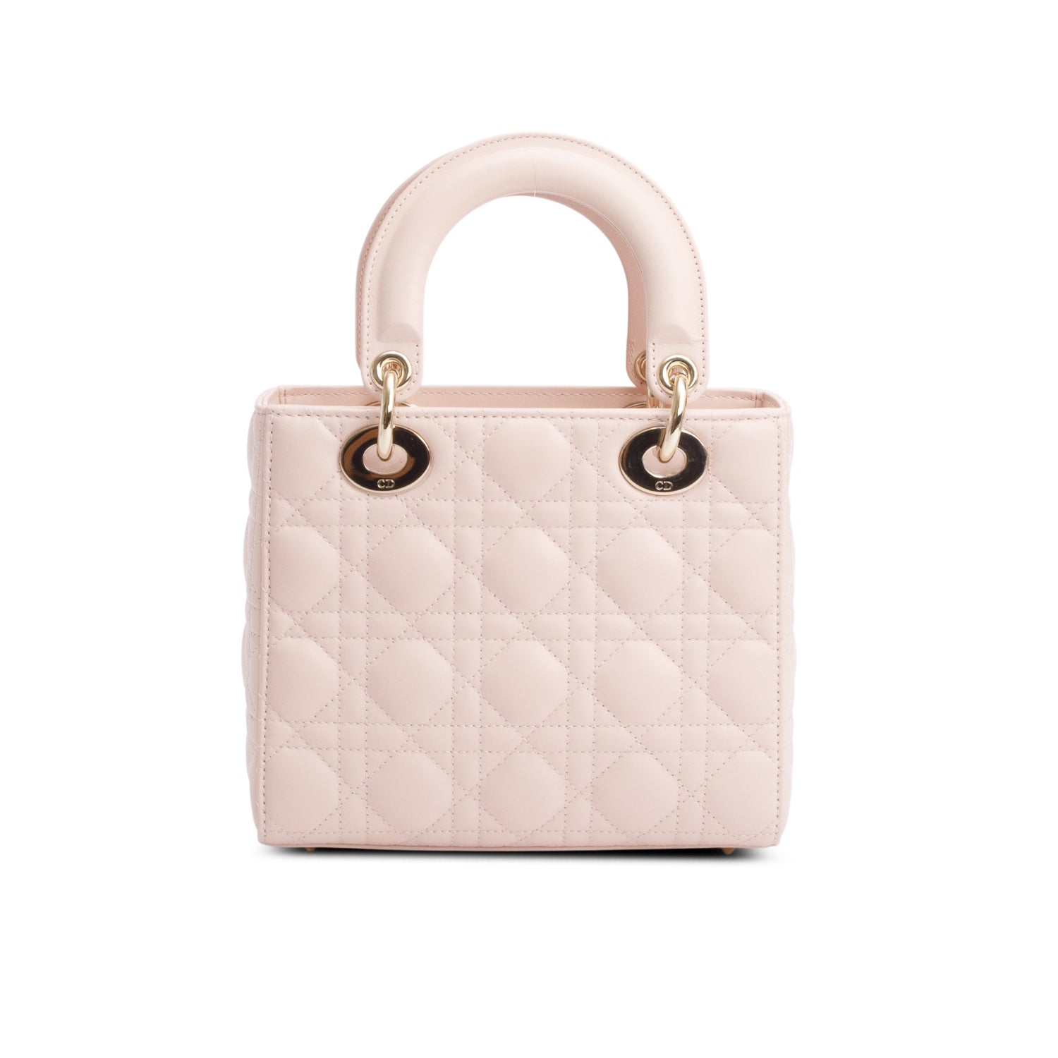Christian Dior 2024 Pink Cannage Lambskin Leather Small Lady Dior Bag w/ Box & Strap