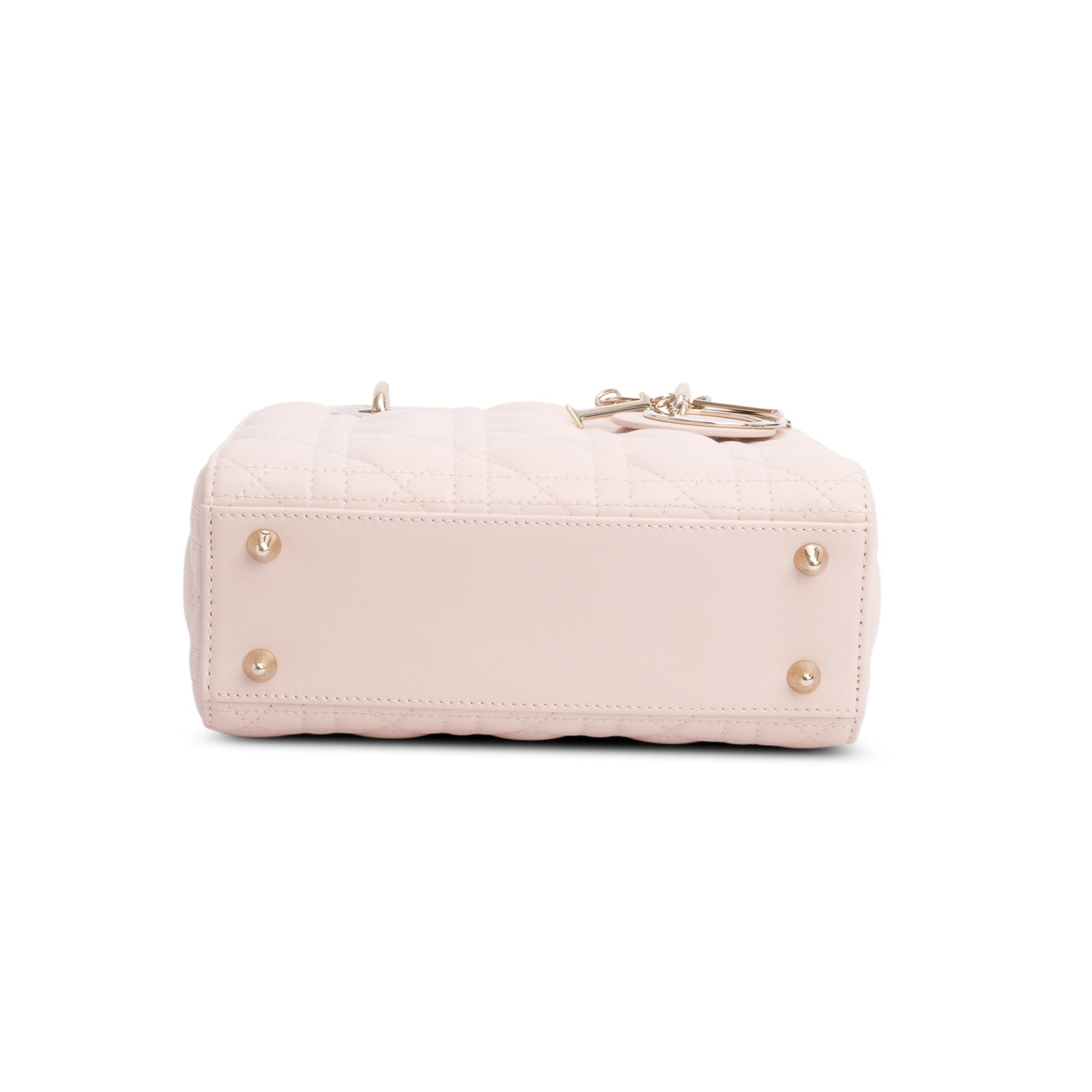 Christian Dior 2024 Pink Cannage Lambskin Leather Small Lady Dior Bag w/ Box & Strap