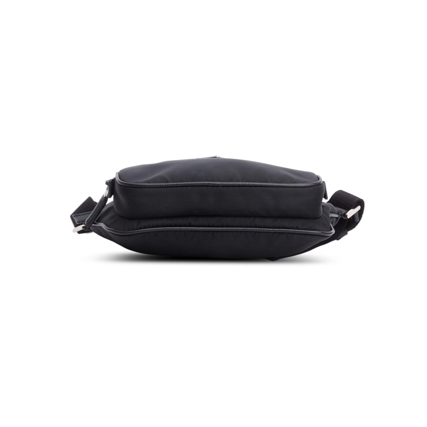 Prada Black Re-Nylon & Saffiano Leather Belt Bag