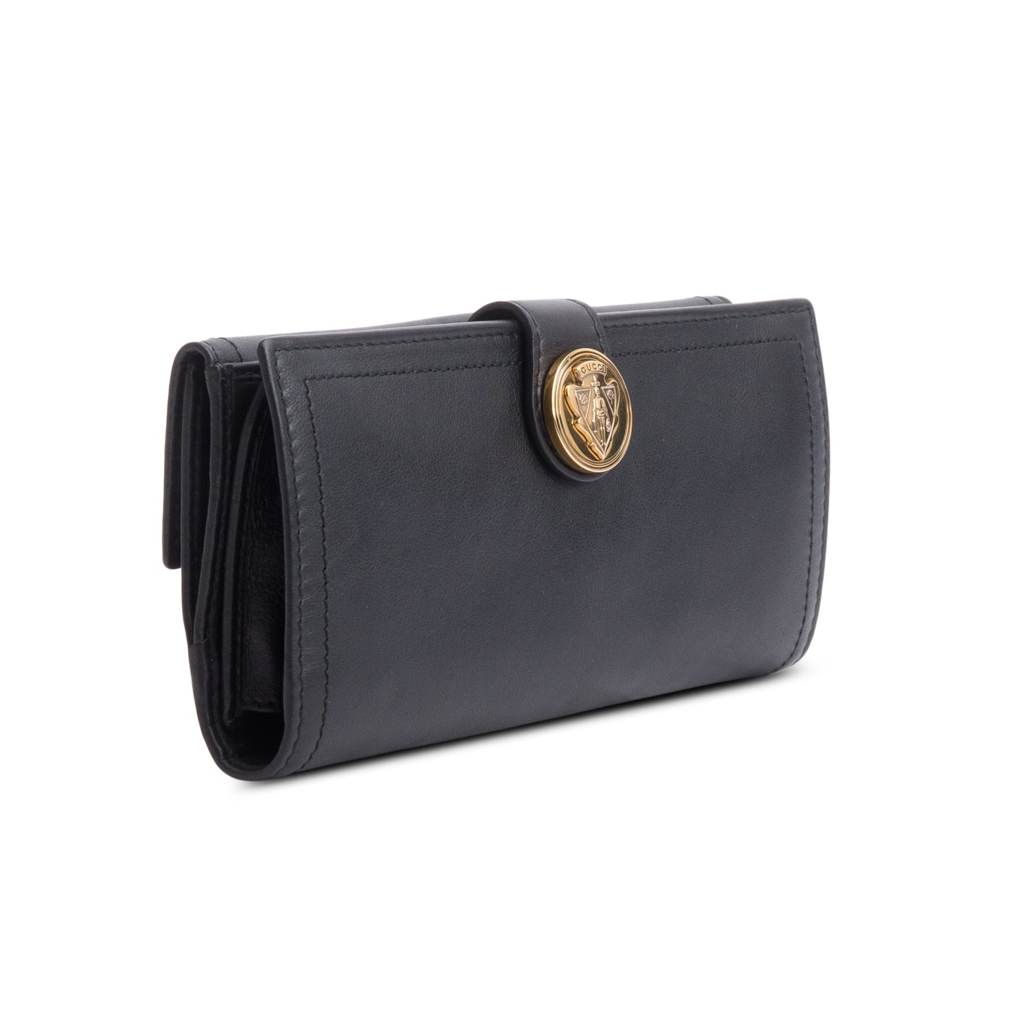 Gucci Black Calfskin Hysteria Continental Wallet w/ Box