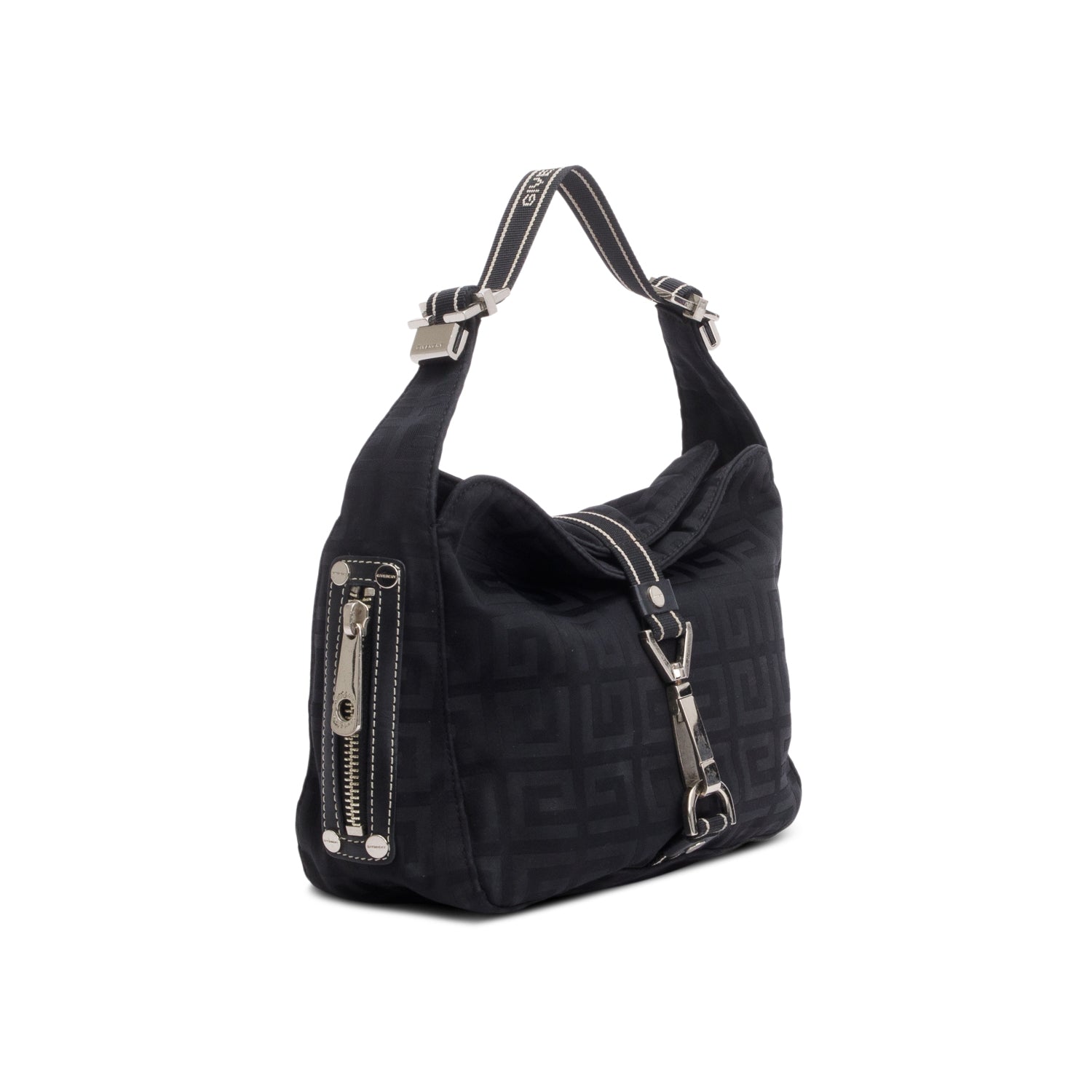 Givenchy Black Monogram Nylon Top Handle Bag