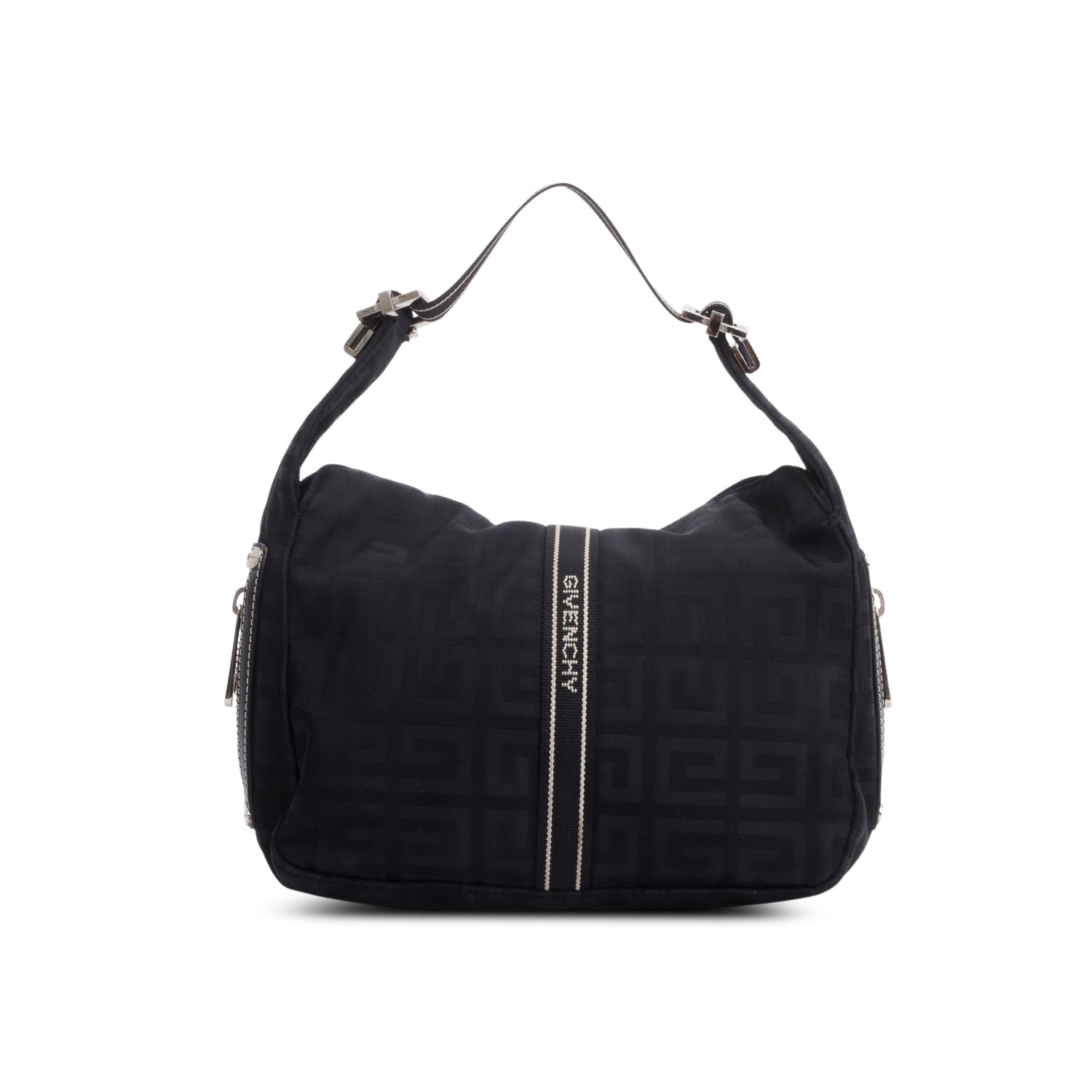 Givenchy Black Monogram Nylon Top Handle Bag