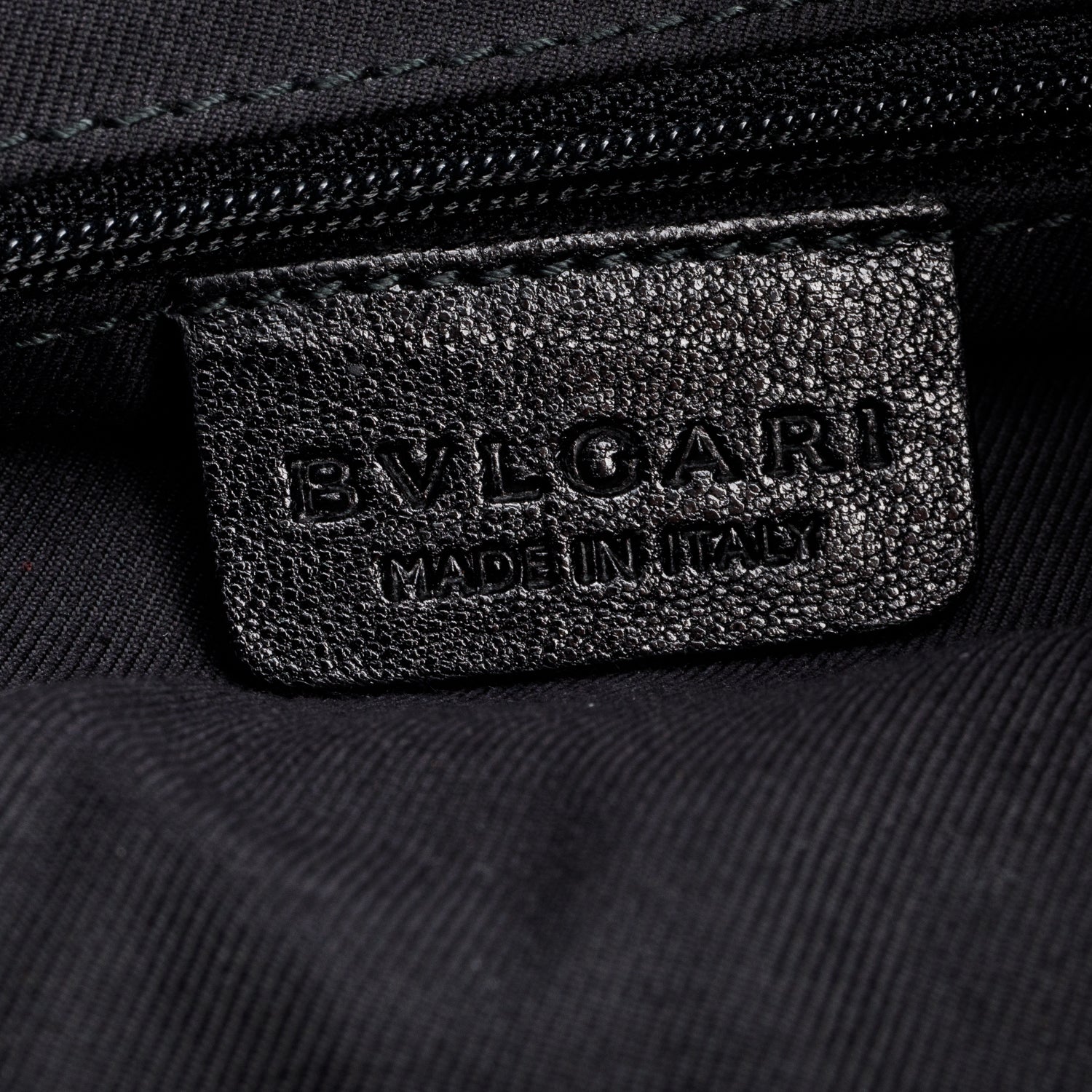 Bvlgari Black Leoni Leather Clutch w/ Chain Strap