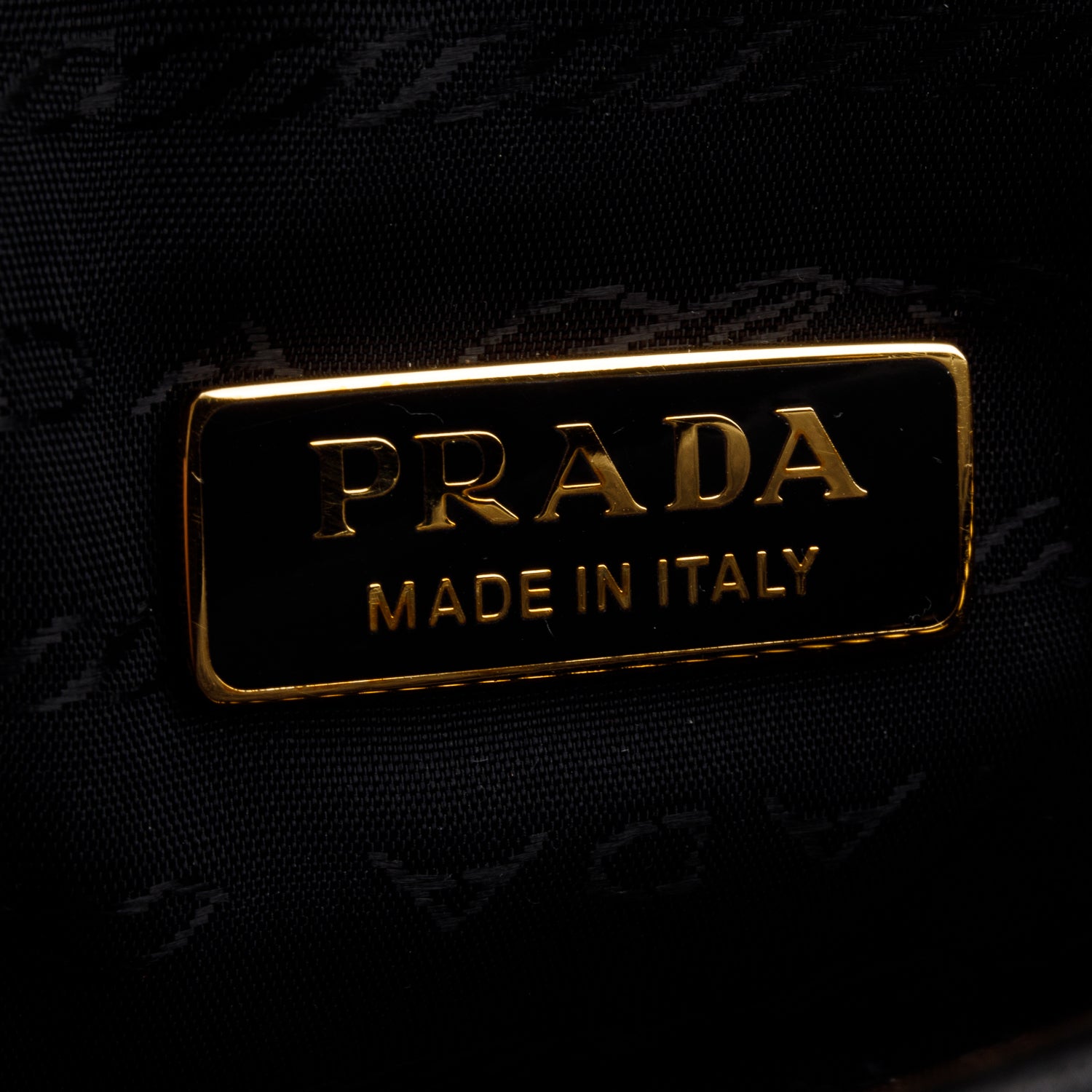 Prada Black Nappa Ricamo Flap Clutch