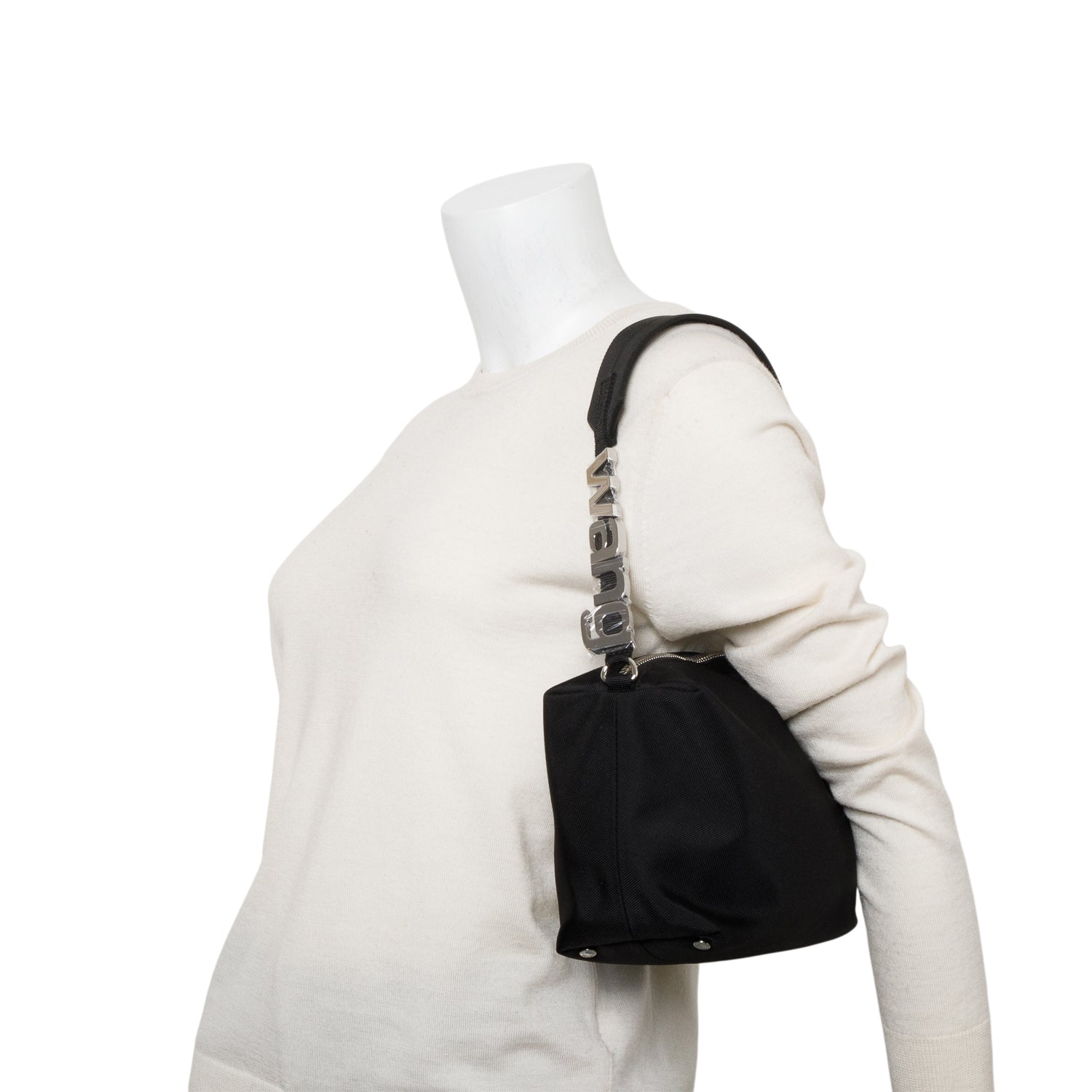 Alexander Wang Black Nylon Heiress Shoulder Bag
