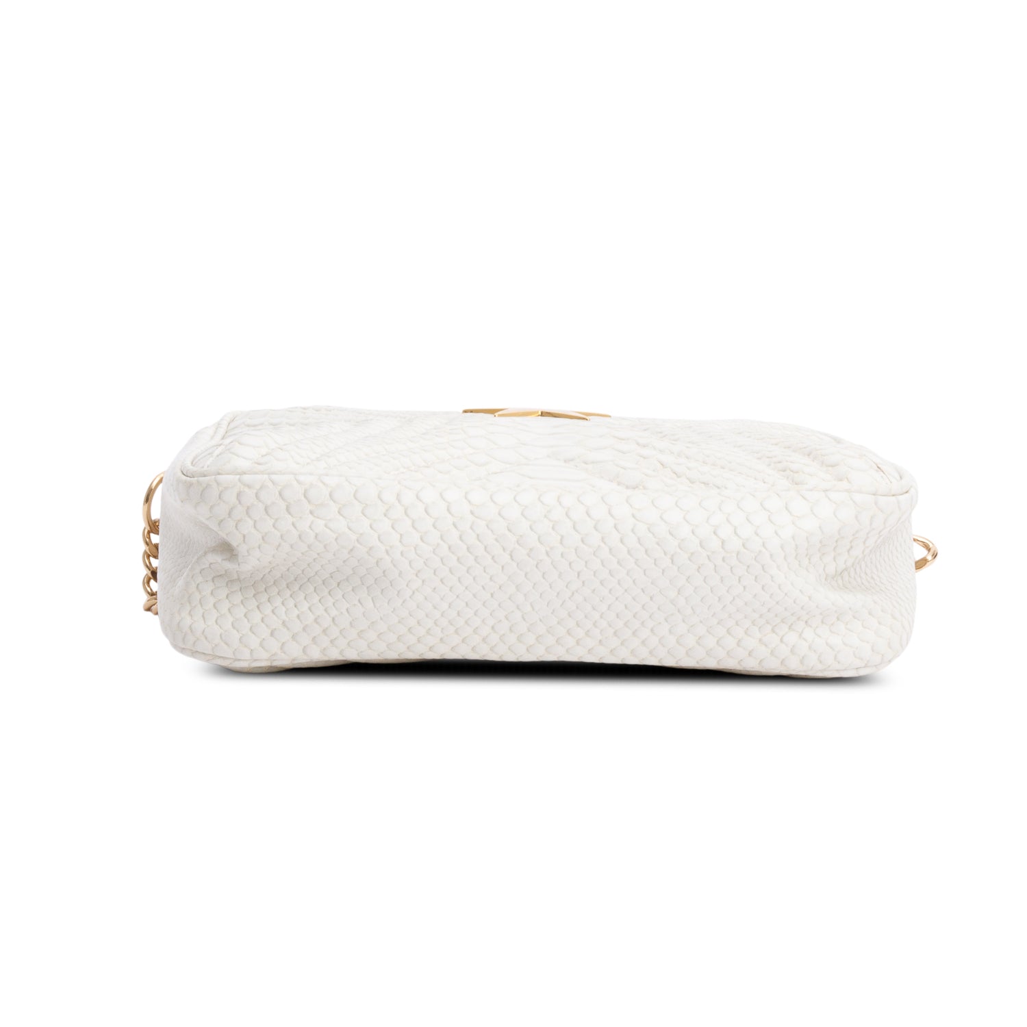 Stella McCartney White Embossed Faux Leather Small Star Camera Bag