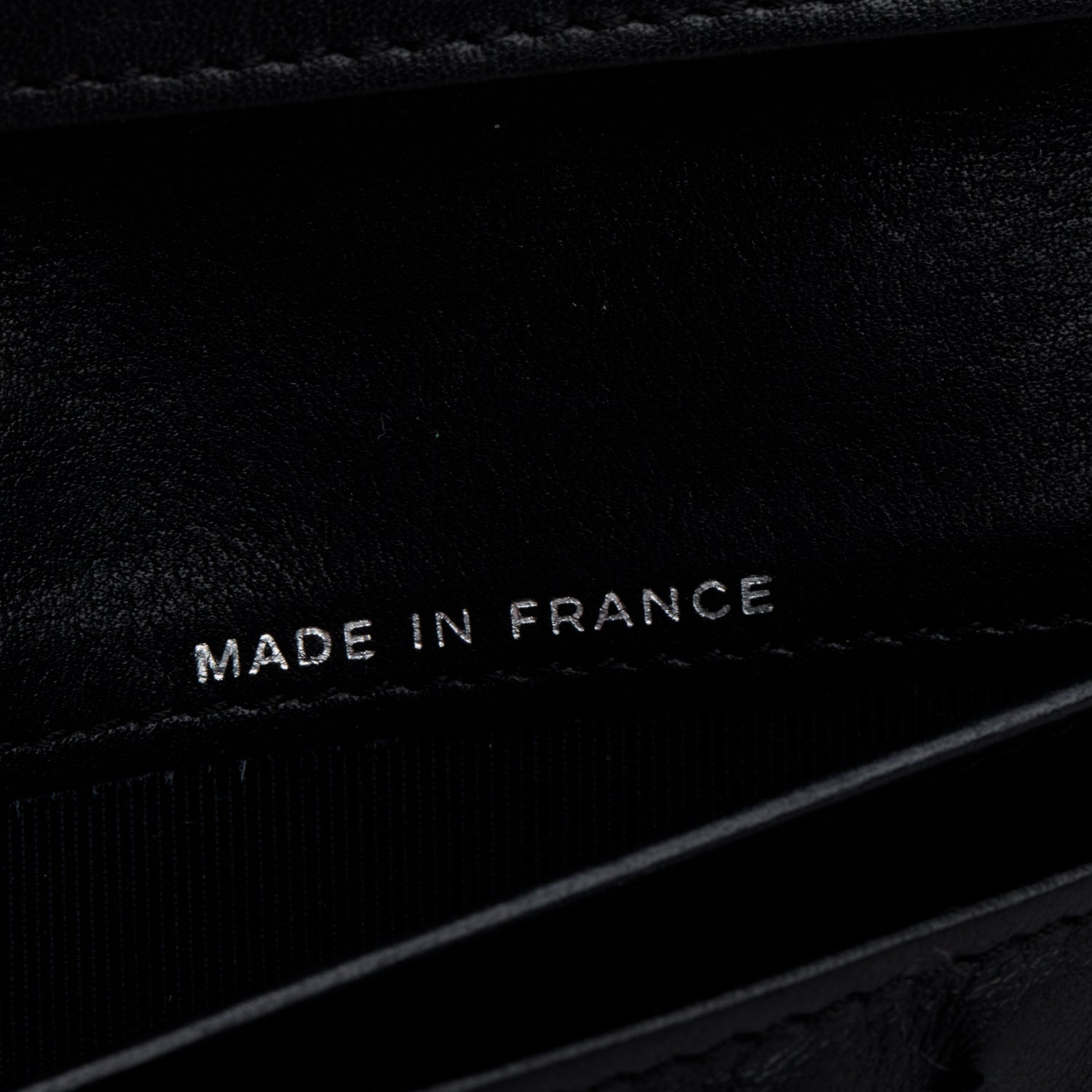 Chanel Black Lambskin Chevron Bi-Fold Wallet w/ Authenticity Card