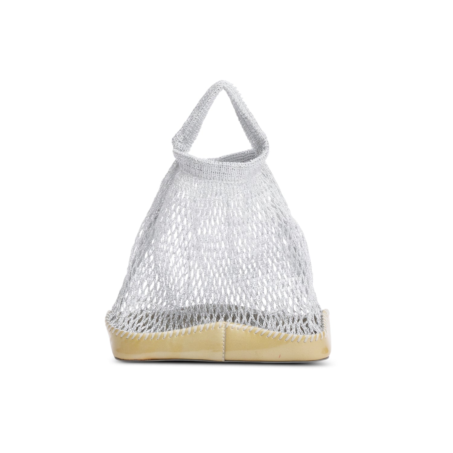 Prada Silver Mesh Mini Handle Bag
