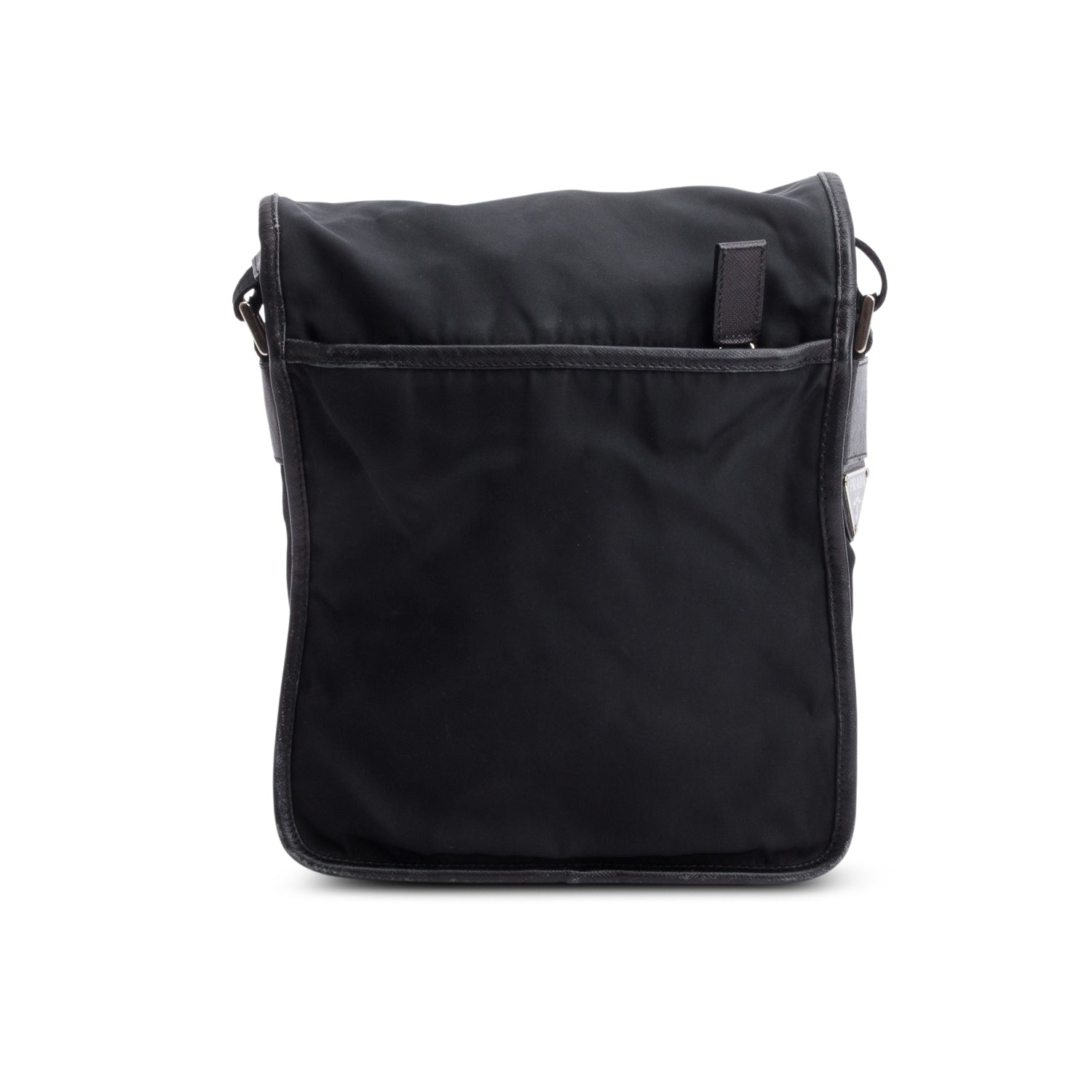 Prada Black Nylon Buckle Messenger Bag