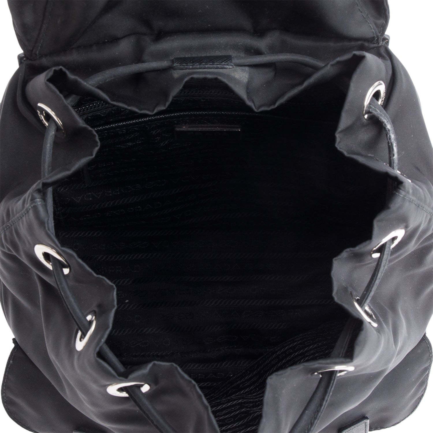 Prada Black Re-Nylon Saffiano Small Backpack