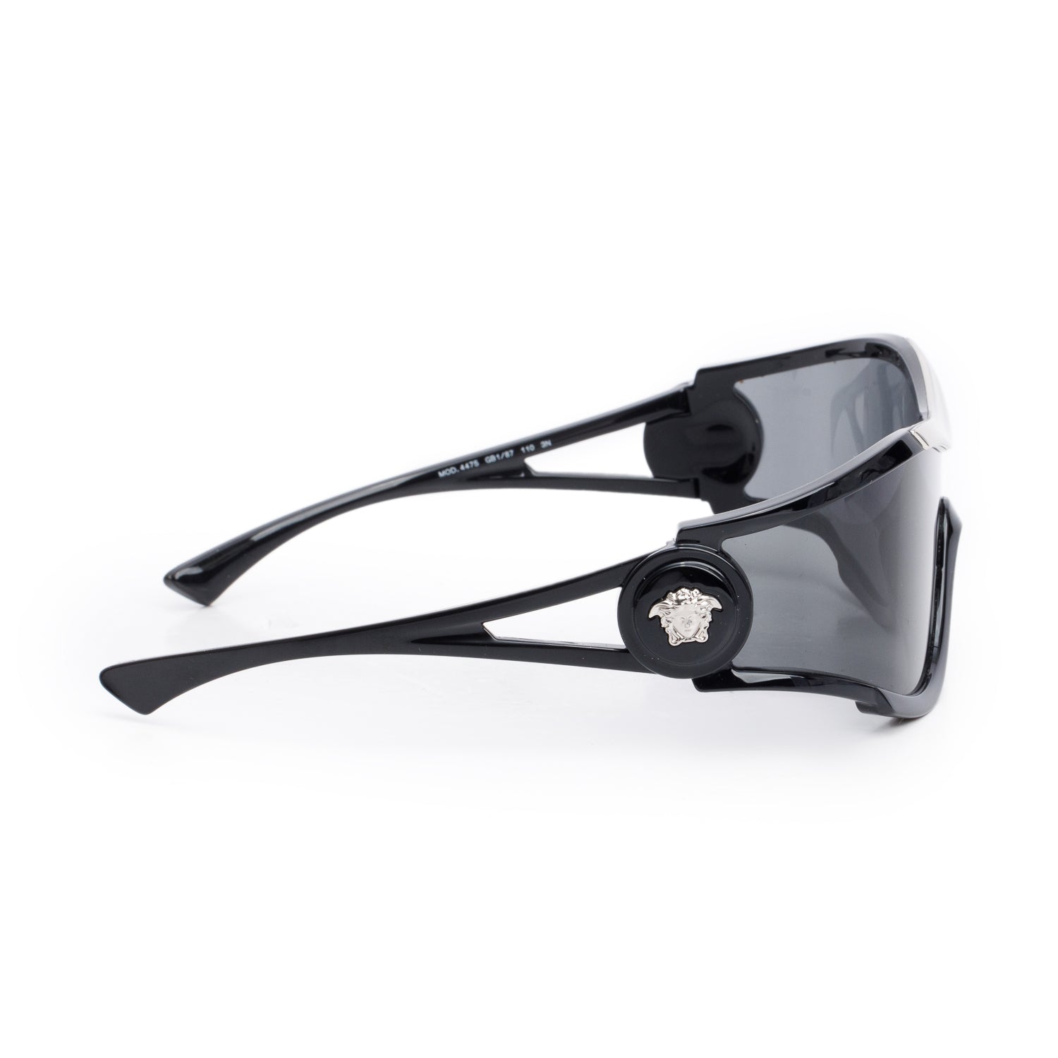 Versace 4475 Black Acetate Medusa Shield Sunglasses w/ Case