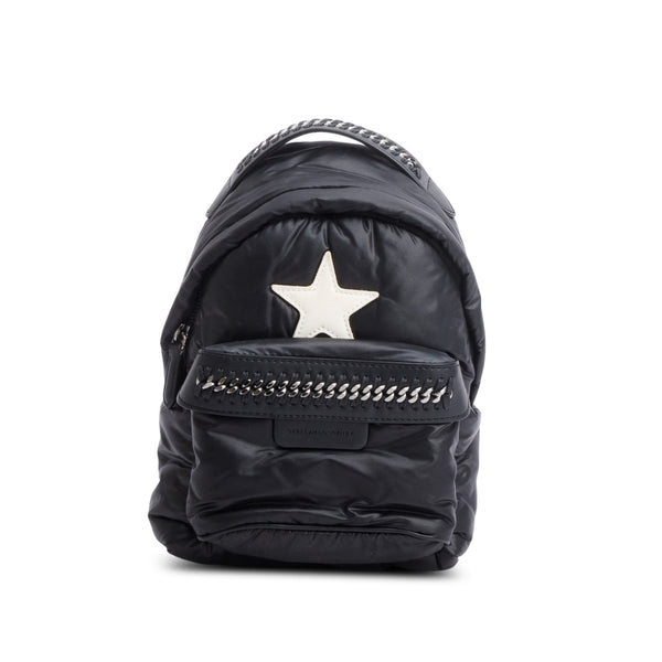 Stella McCartney Black Polyamide Falabella Go Star Backpack 