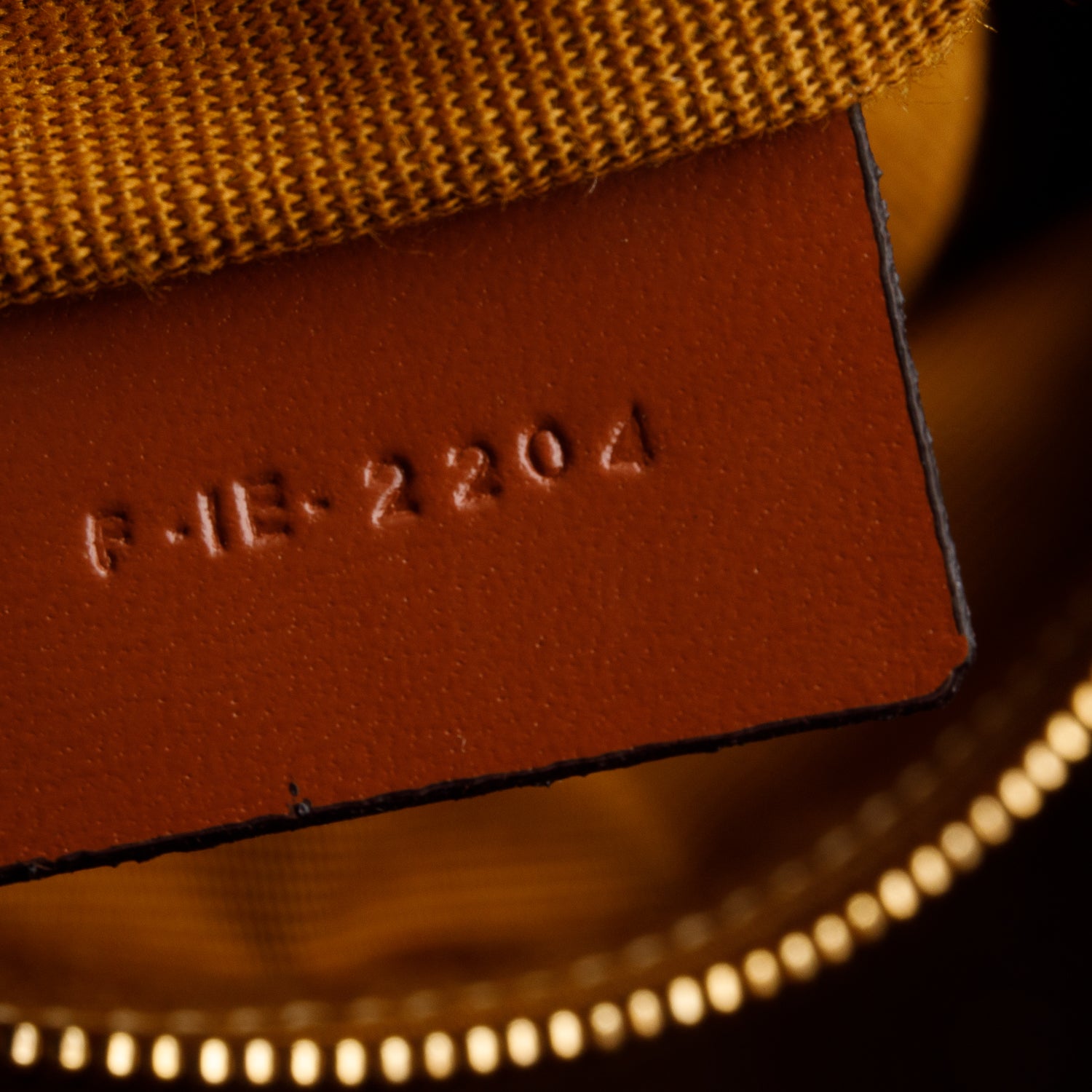 Celine 2024 Tan Shiny Calfskin Leather Lock Toiletry Pouch w/ Box